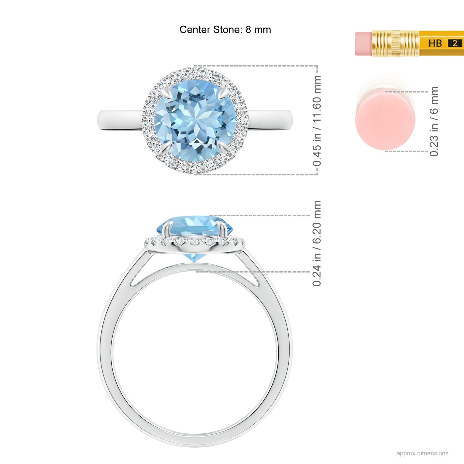 AAAA - Aquamarine / 1.76 CT / 14 KT White Gold