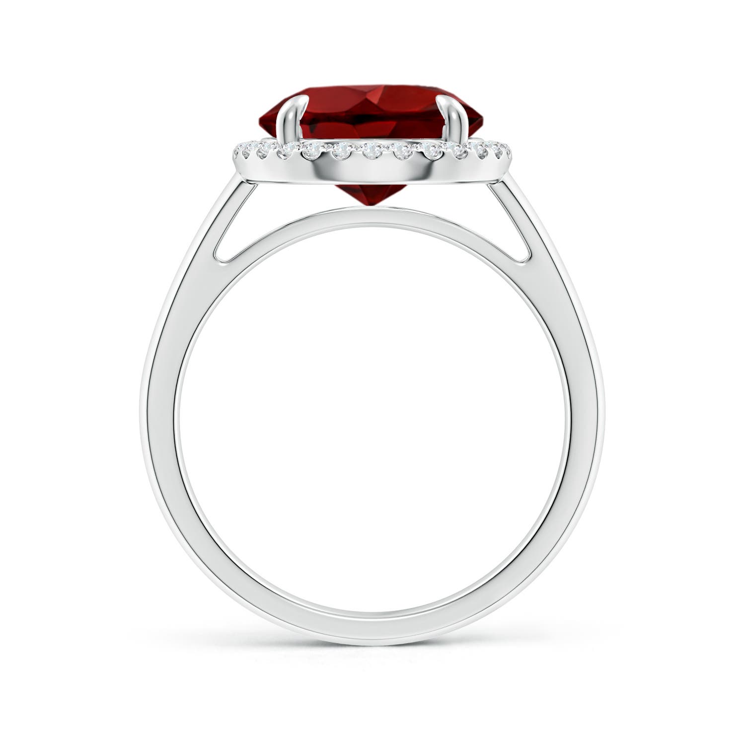 AAAA - Garnet / 4.67 CT / 14 KT White Gold