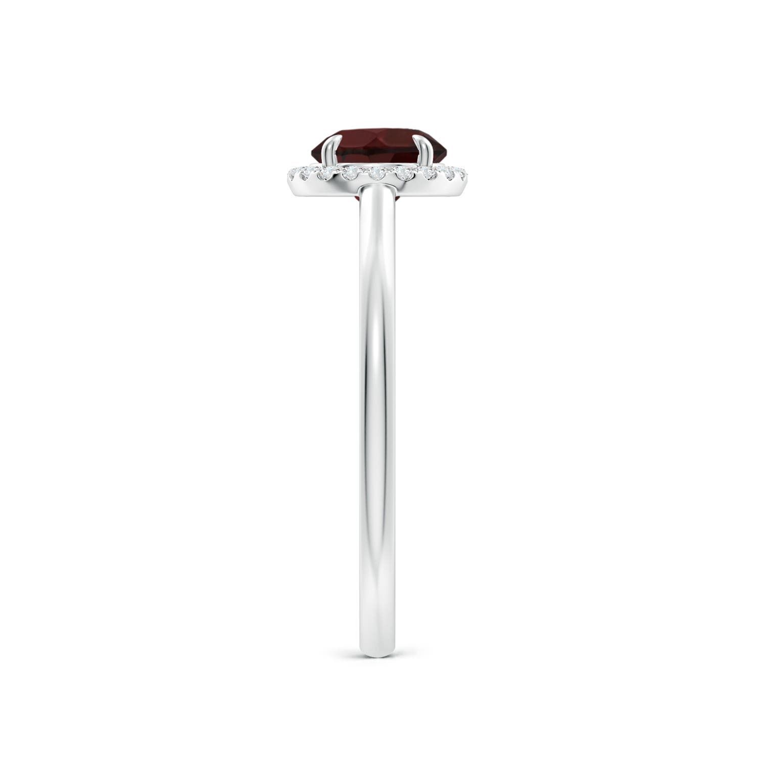 A - Garnet / 1.1 CT / 14 KT White Gold