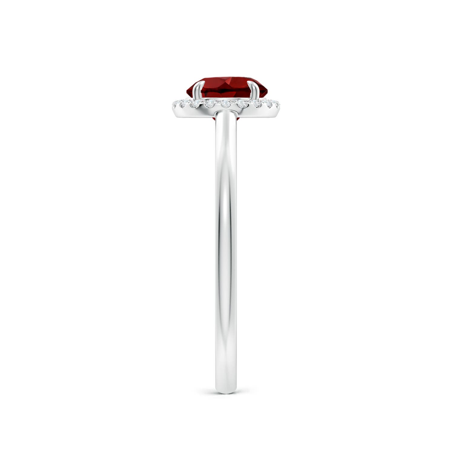 AAAA - Garnet / 1.1 CT / 14 KT White Gold