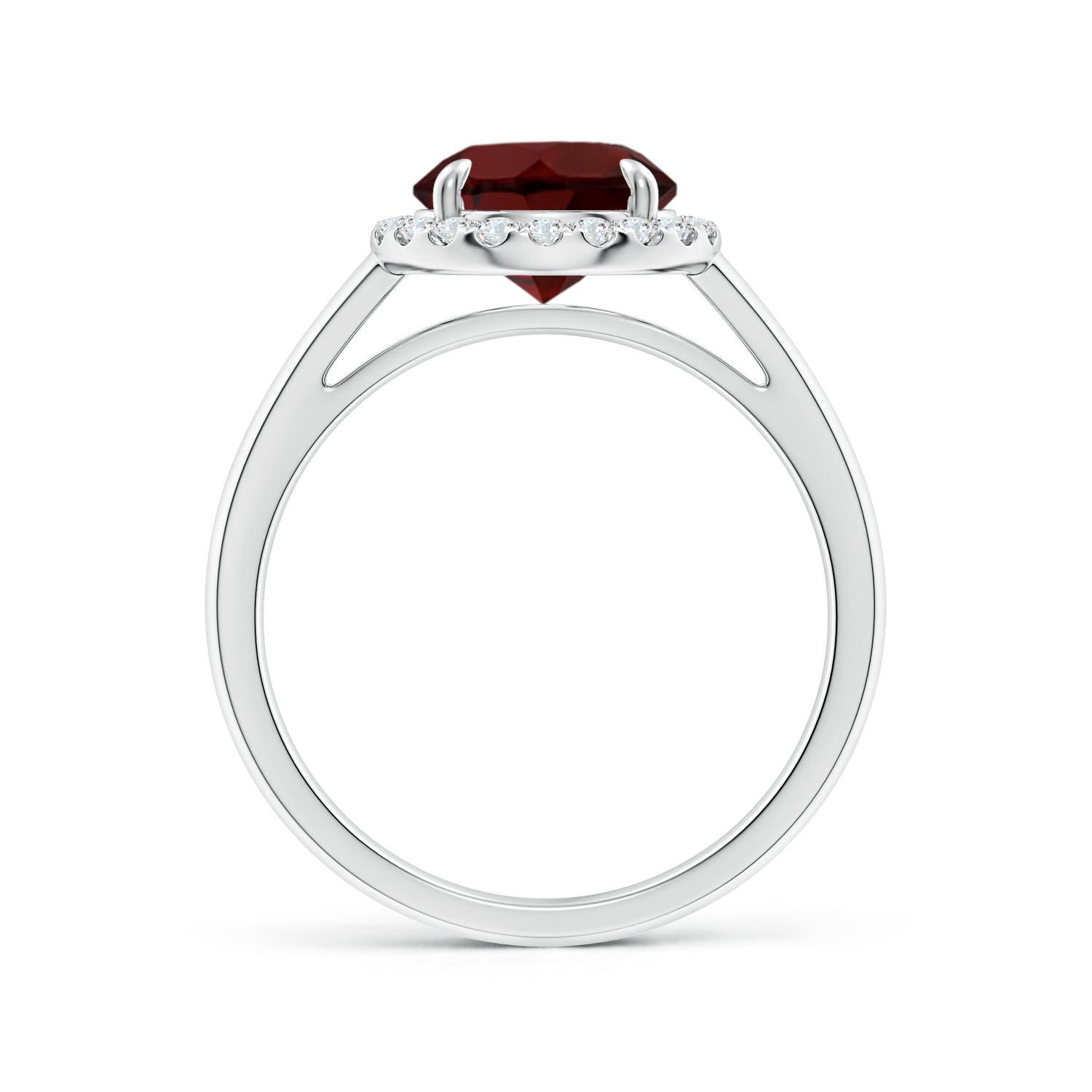 AA - Garnet / 2.36 CT / 14 KT White Gold