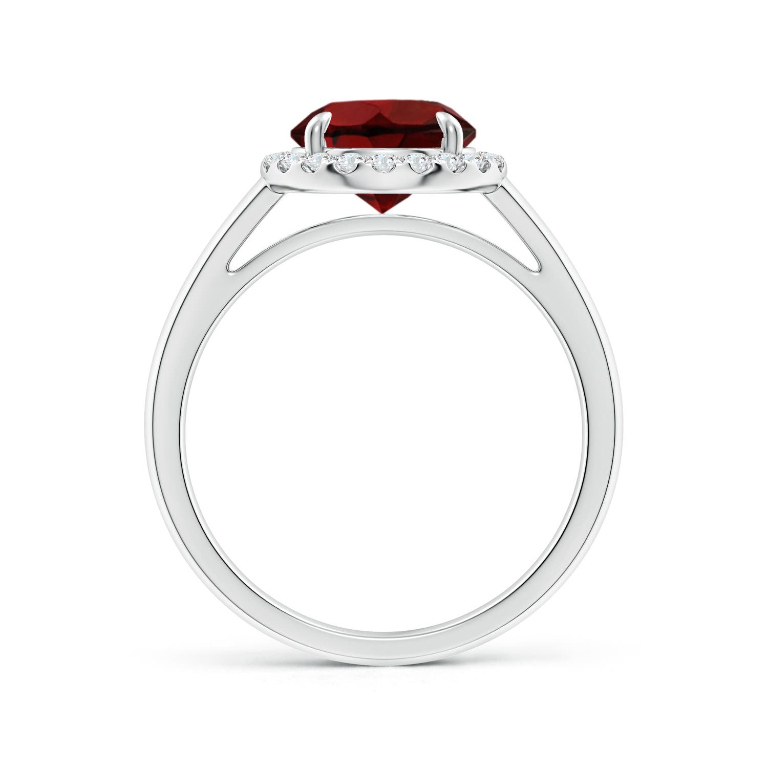 AAA - Garnet / 2.36 CT / 14 KT White Gold