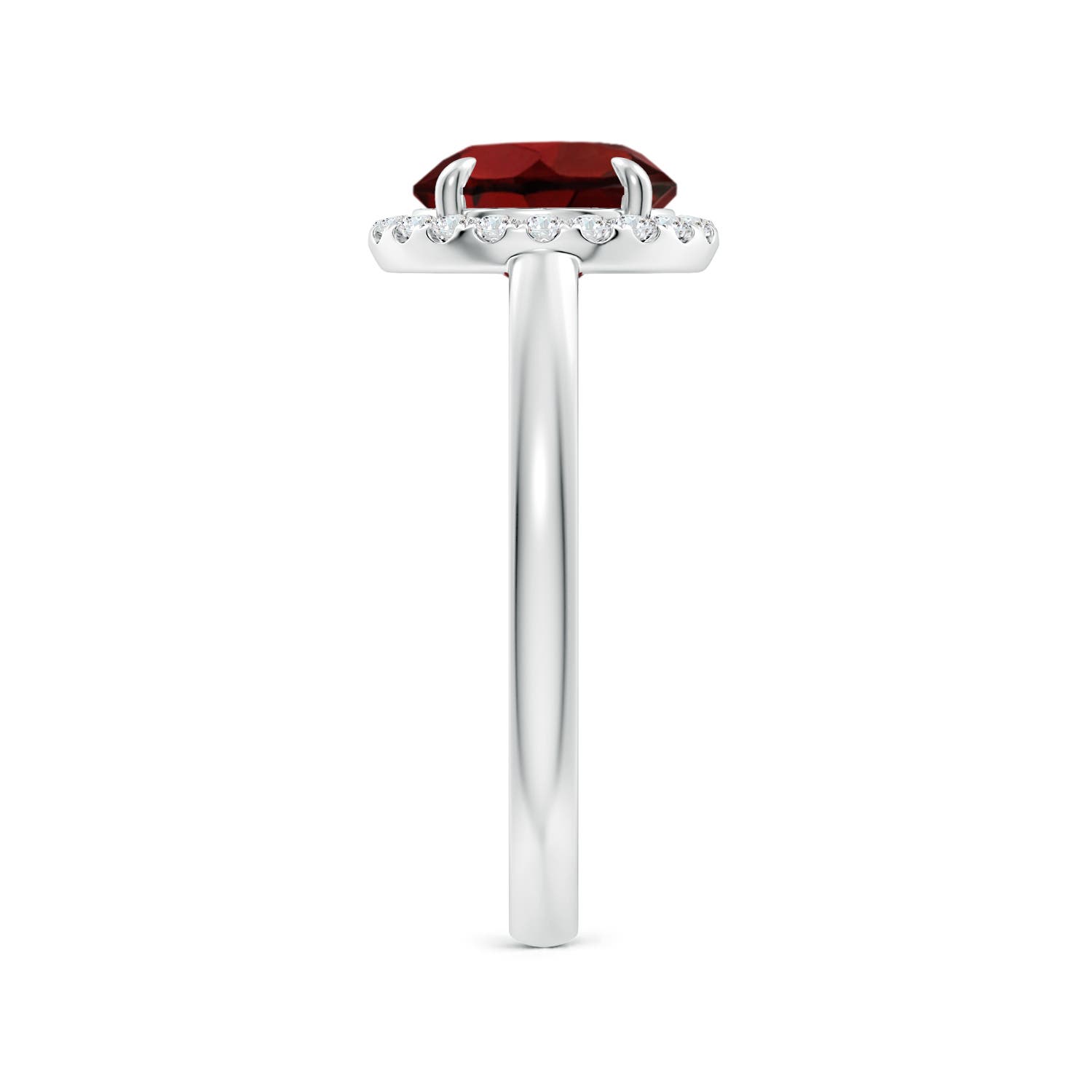 AAA - Garnet / 2.36 CT / 14 KT White Gold