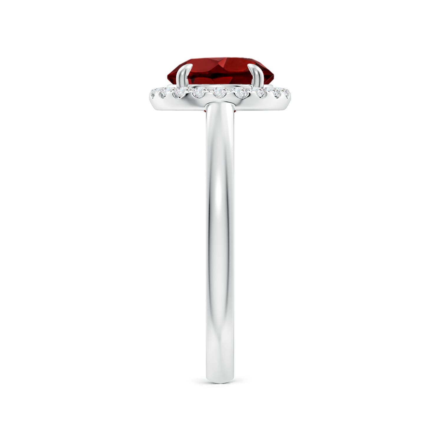 AAAA - Garnet / 2.36 CT / 14 KT White Gold