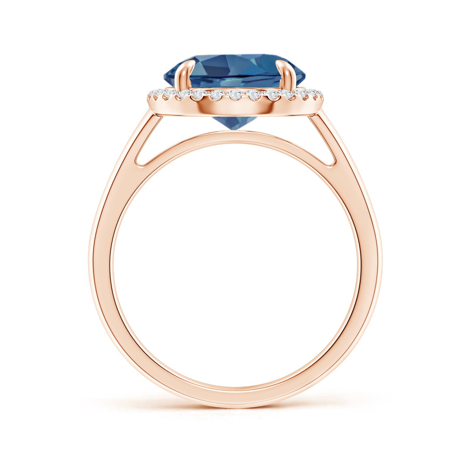 A - London Blue Topaz / 4.37 CT / 14 KT Rose Gold