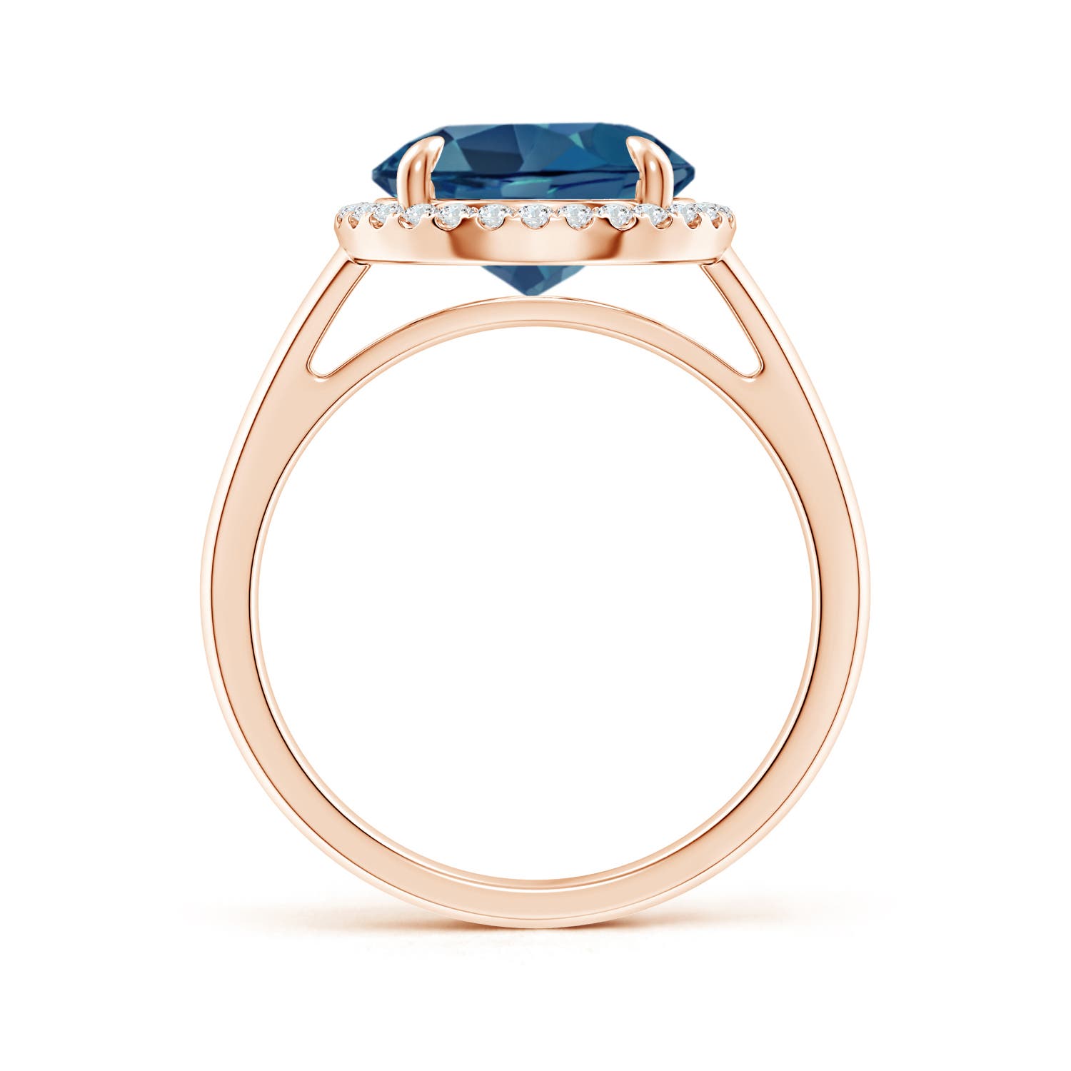 AA - London Blue Topaz / 4.37 CT / 14 KT Rose Gold