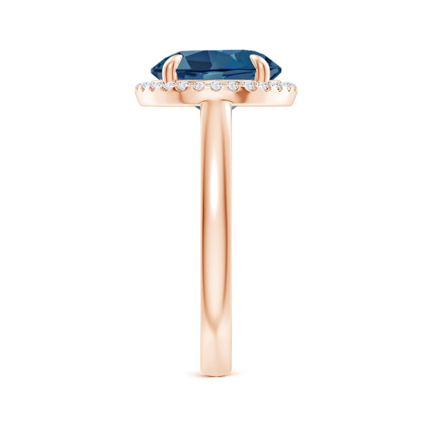 AA - London Blue Topaz / 4.37 CT / 14 KT Rose Gold