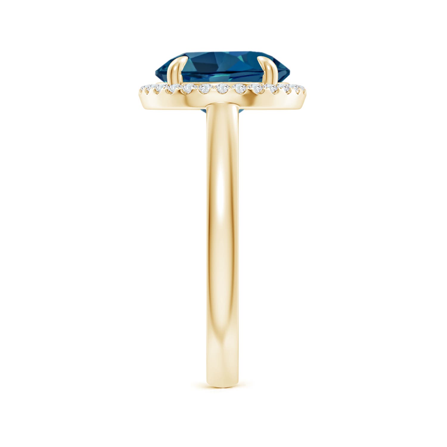 AAA - London Blue Topaz / 4.37 CT / 14 KT Yellow Gold