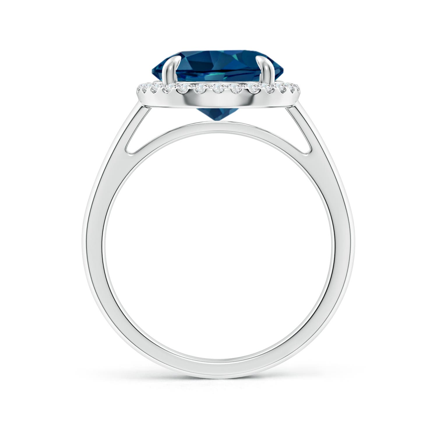 AAAA - London Blue Topaz / 4.37 CT / 14 KT White Gold