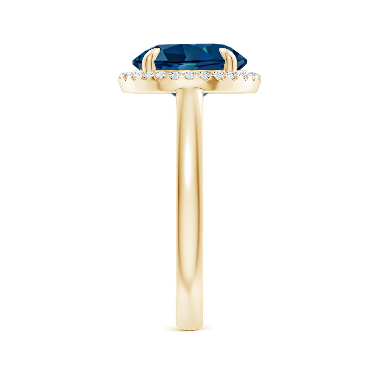 AAAA - London Blue Topaz / 4.37 CT / 14 KT Yellow Gold