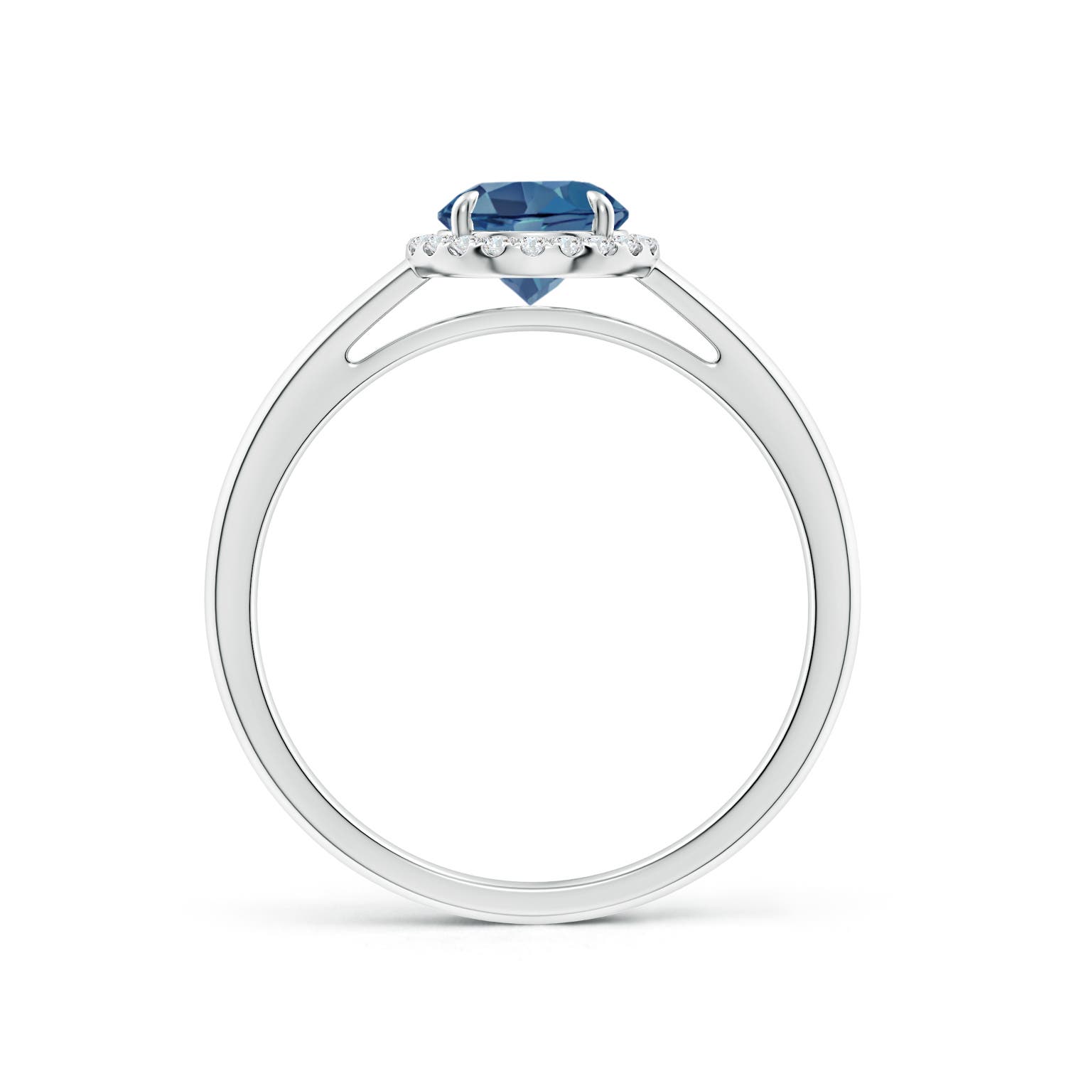 A - London Blue Topaz / 1.05 CT / 14 KT White Gold