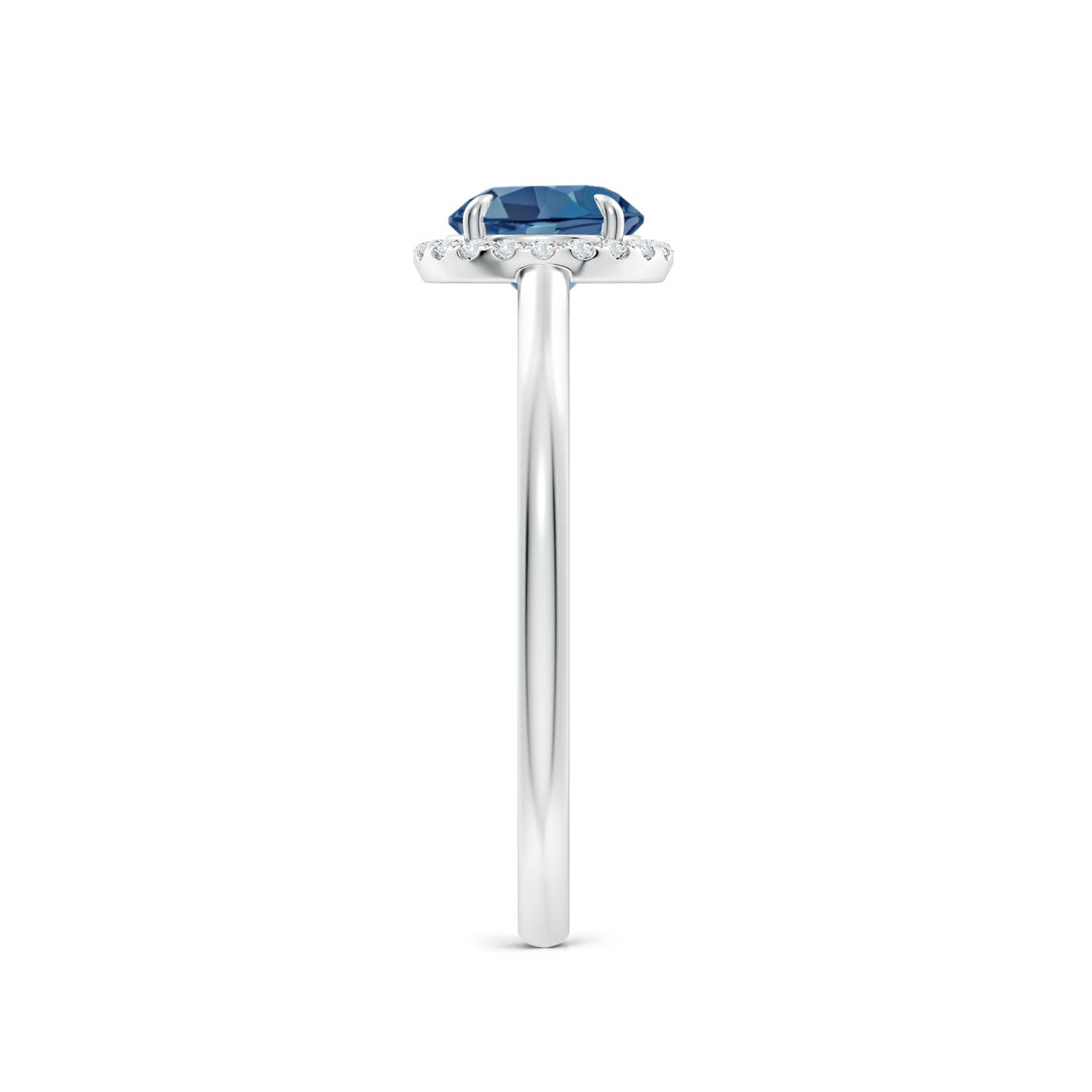 A - London Blue Topaz / 1.05 CT / 14 KT White Gold