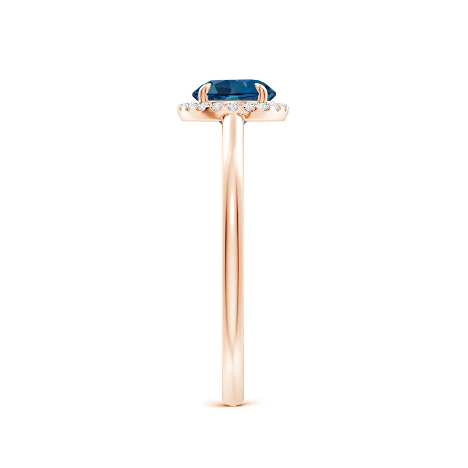 AAA - London Blue Topaz / 1.05 CT / 14 KT Rose Gold