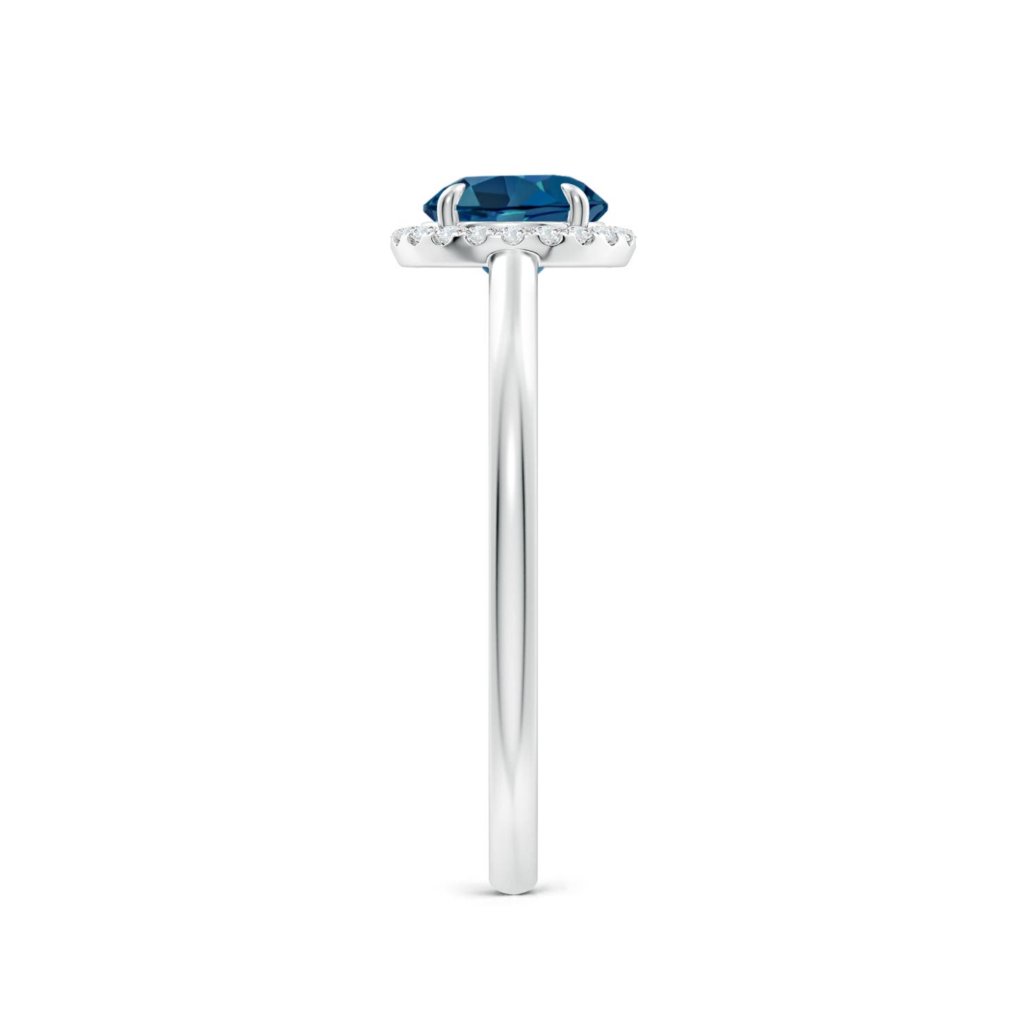 AAA - London Blue Topaz / 1.05 CT / 14 KT White Gold