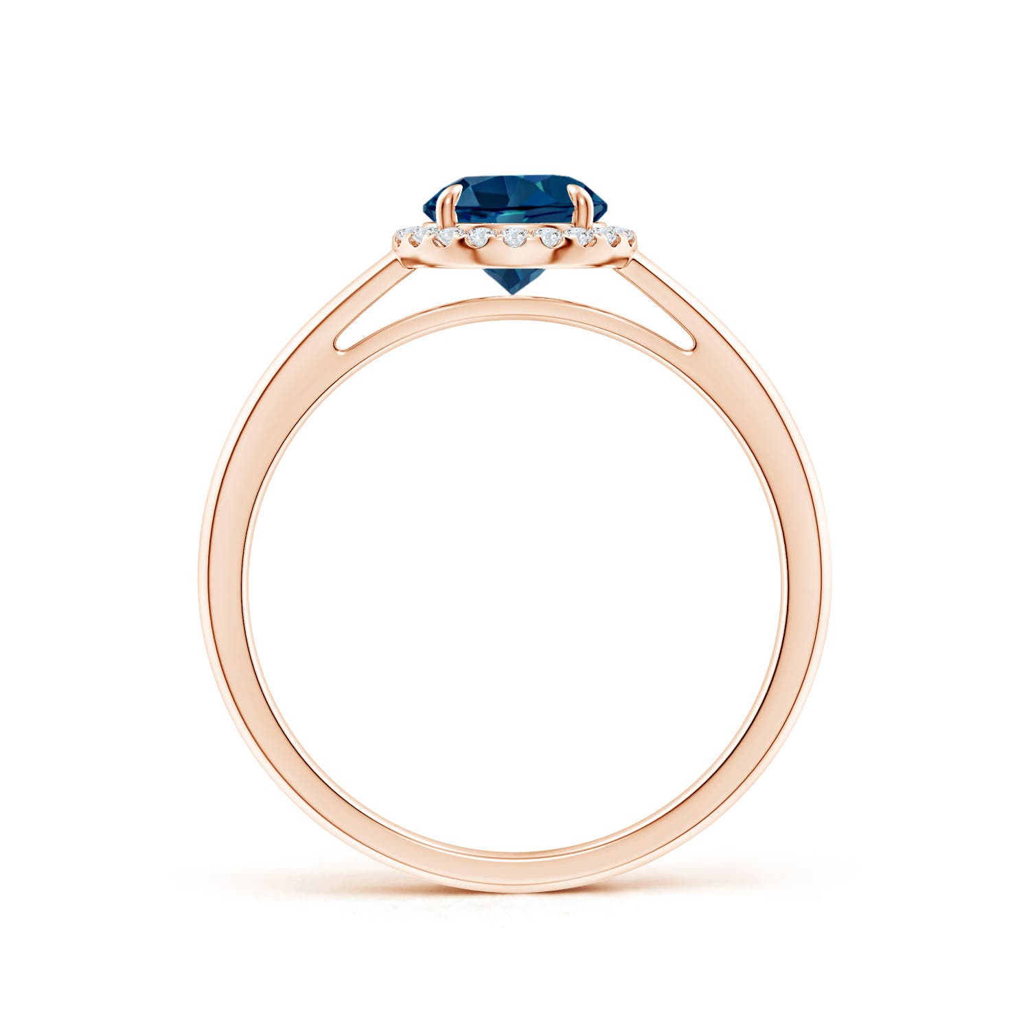 AAAA - London Blue Topaz / 1.05 CT / 14 KT Rose Gold