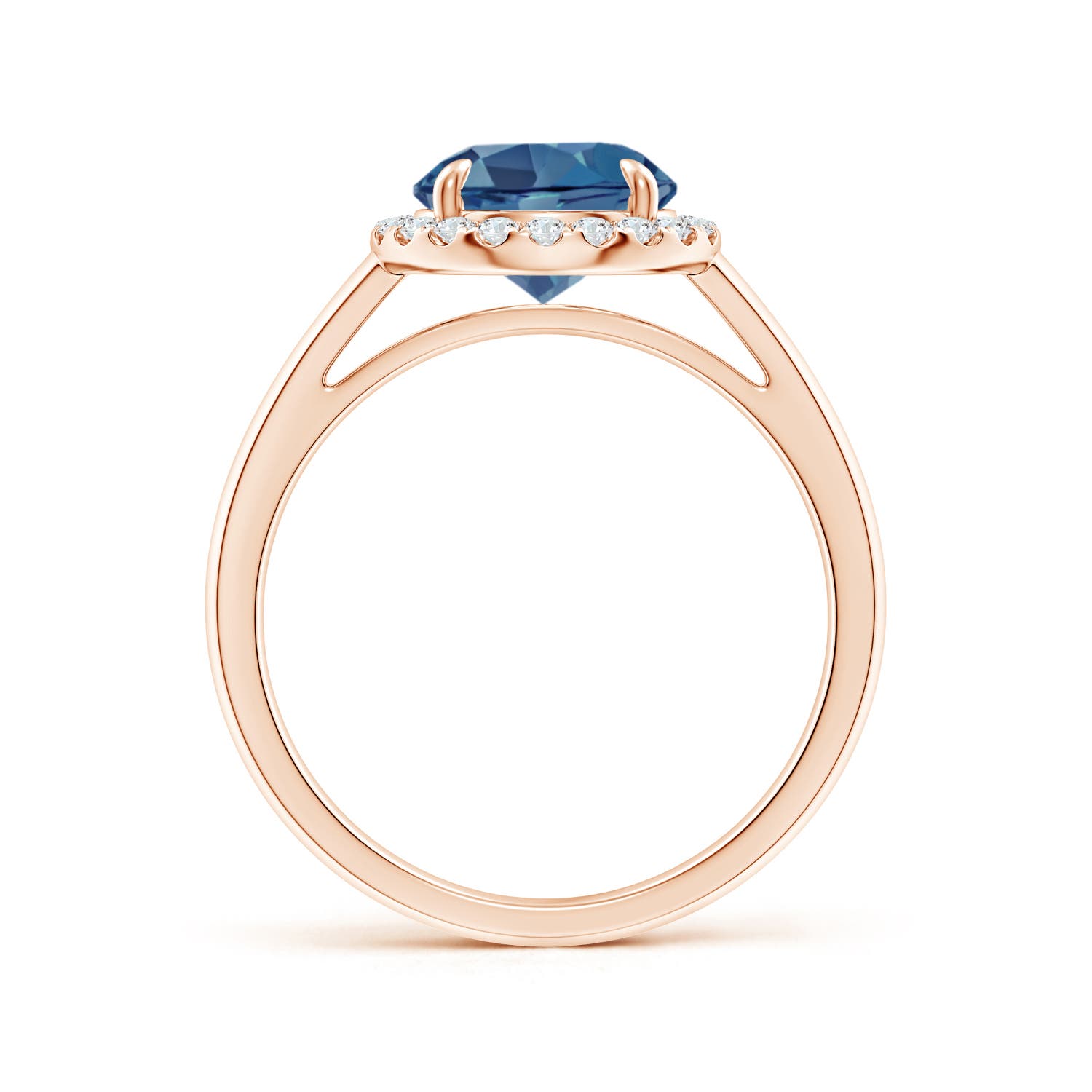 A - London Blue Topaz / 2.51 CT / 14 KT Rose Gold