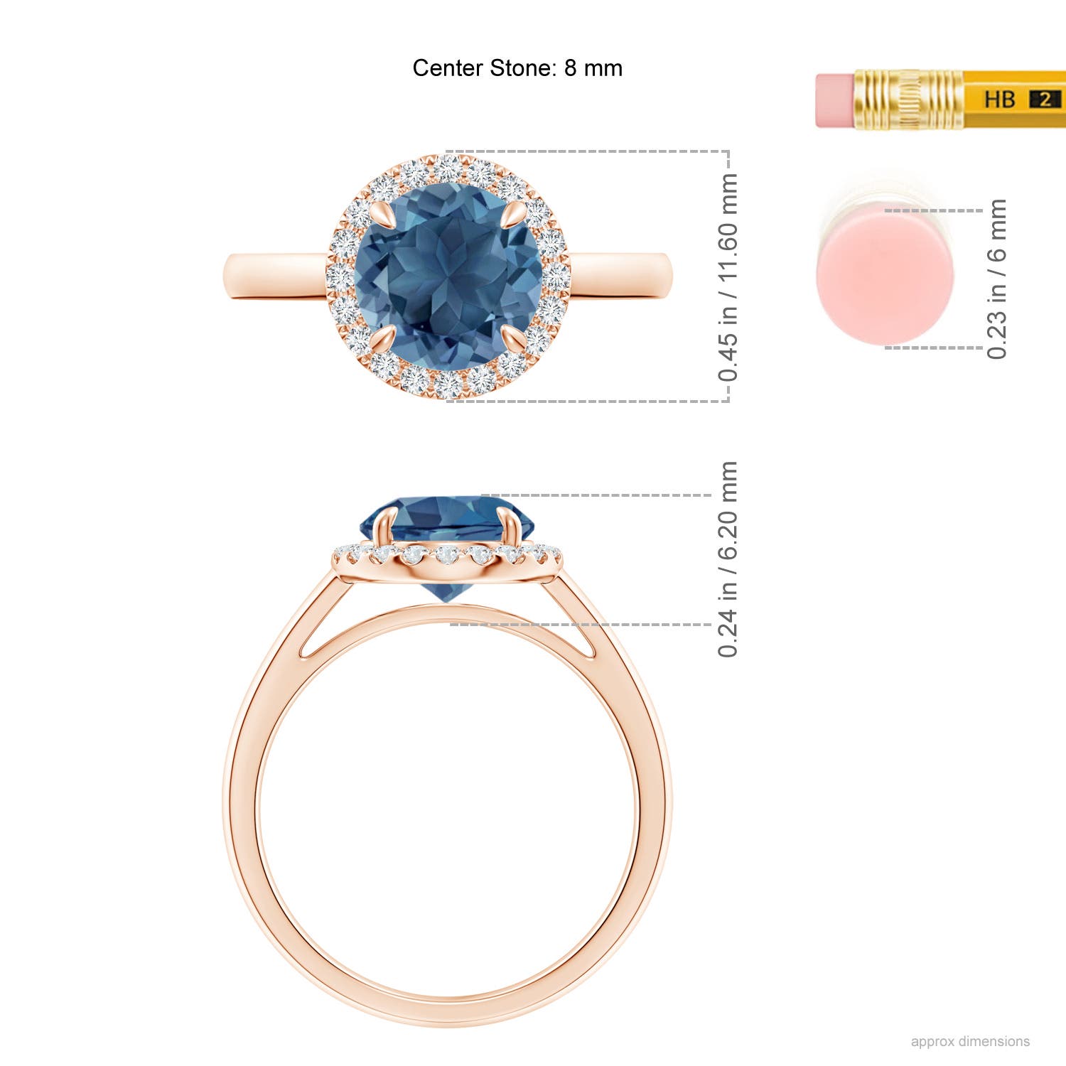 A - London Blue Topaz / 2.51 CT / 14 KT Rose Gold