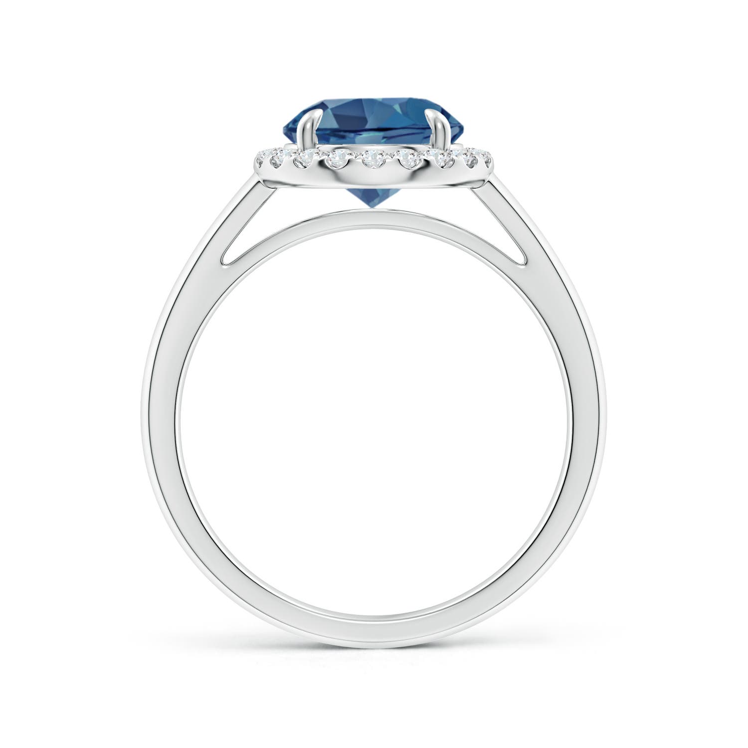 A - London Blue Topaz / 2.51 CT / 14 KT White Gold