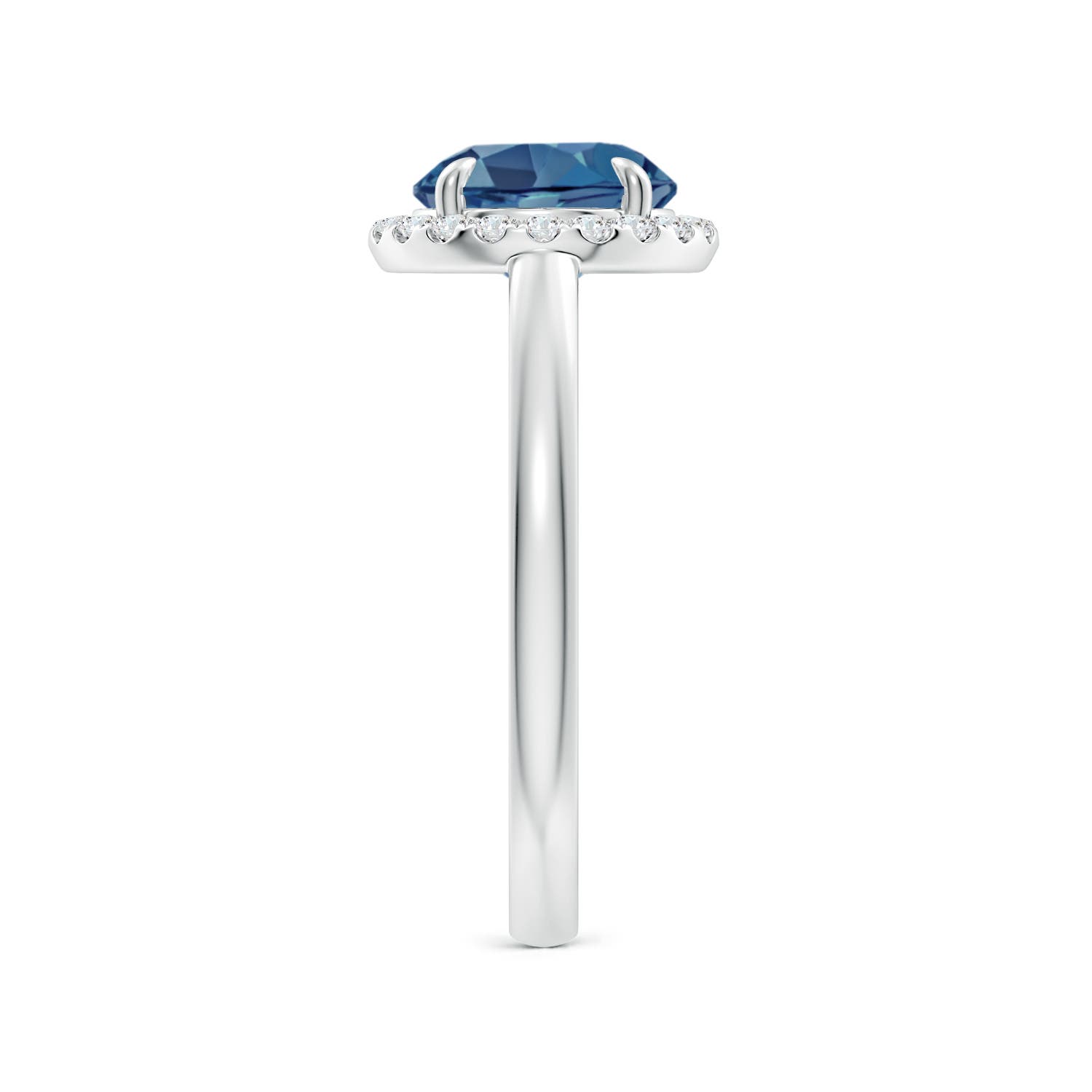 A - London Blue Topaz / 2.51 CT / 14 KT White Gold