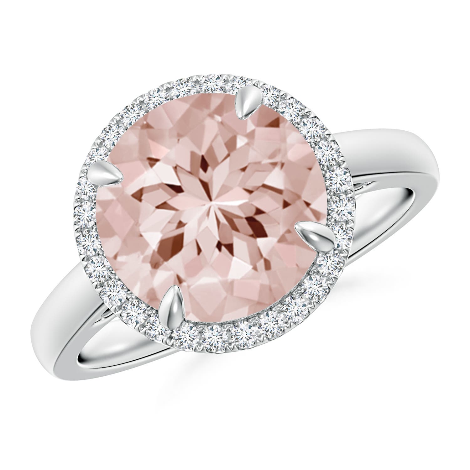 AA - Morganite / 3.57 CT / 14 KT White Gold