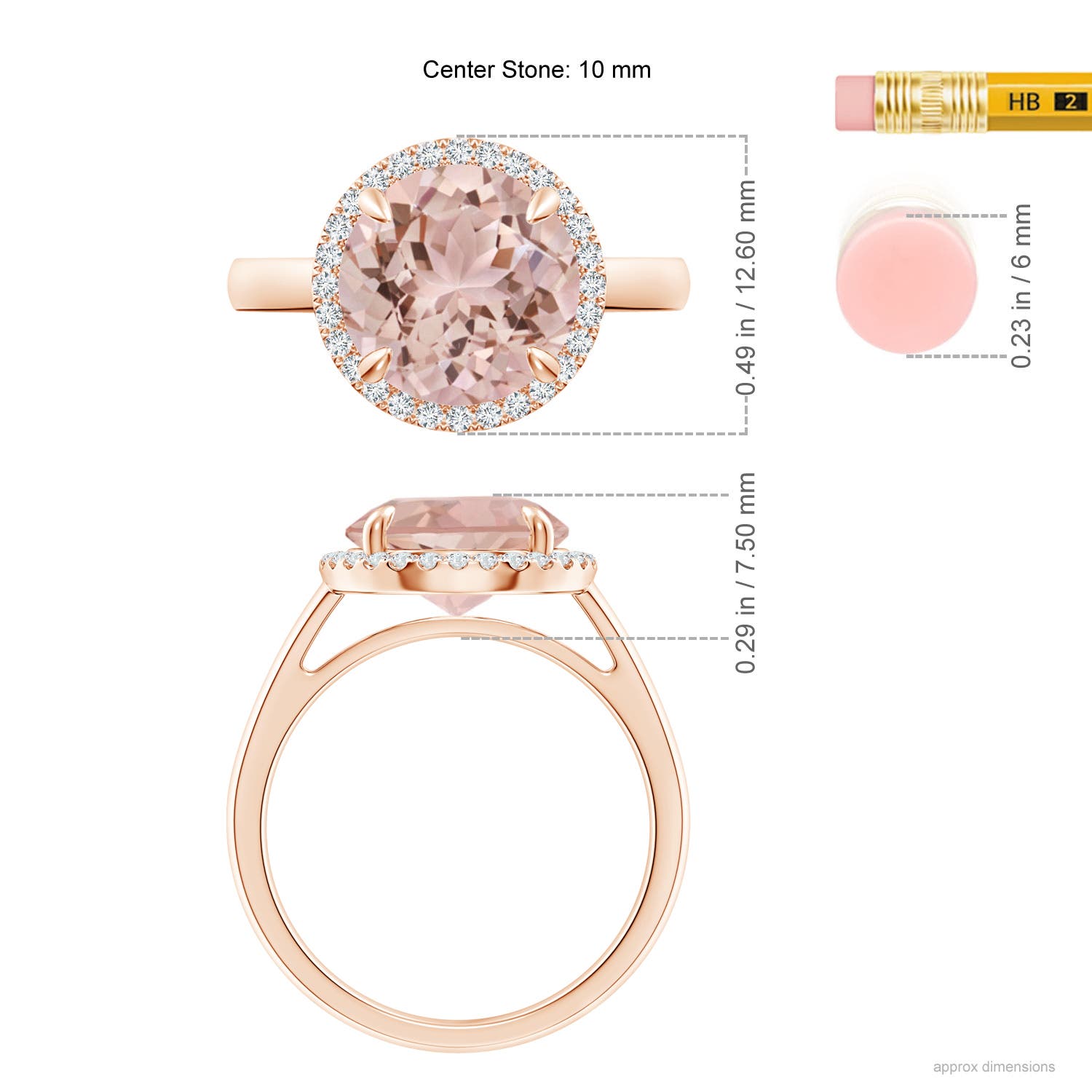 AAA - Morganite / 3.57 CT / 14 KT Rose Gold