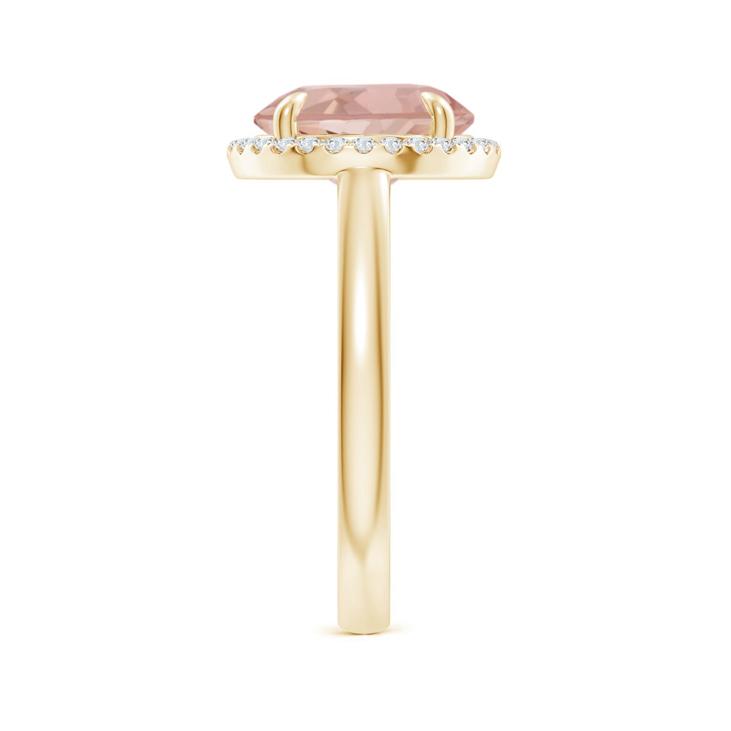 AAAA - Morganite / 3.57 CT / 14 KT Yellow Gold