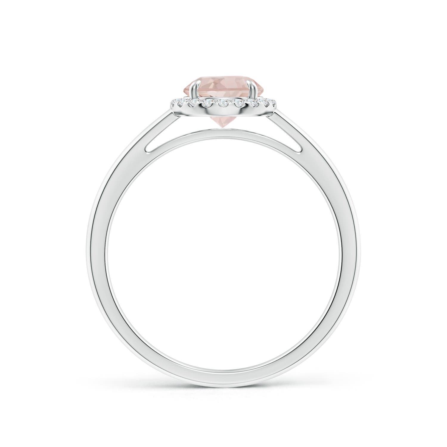 A - Morganite / 0.8 CT / 14 KT White Gold