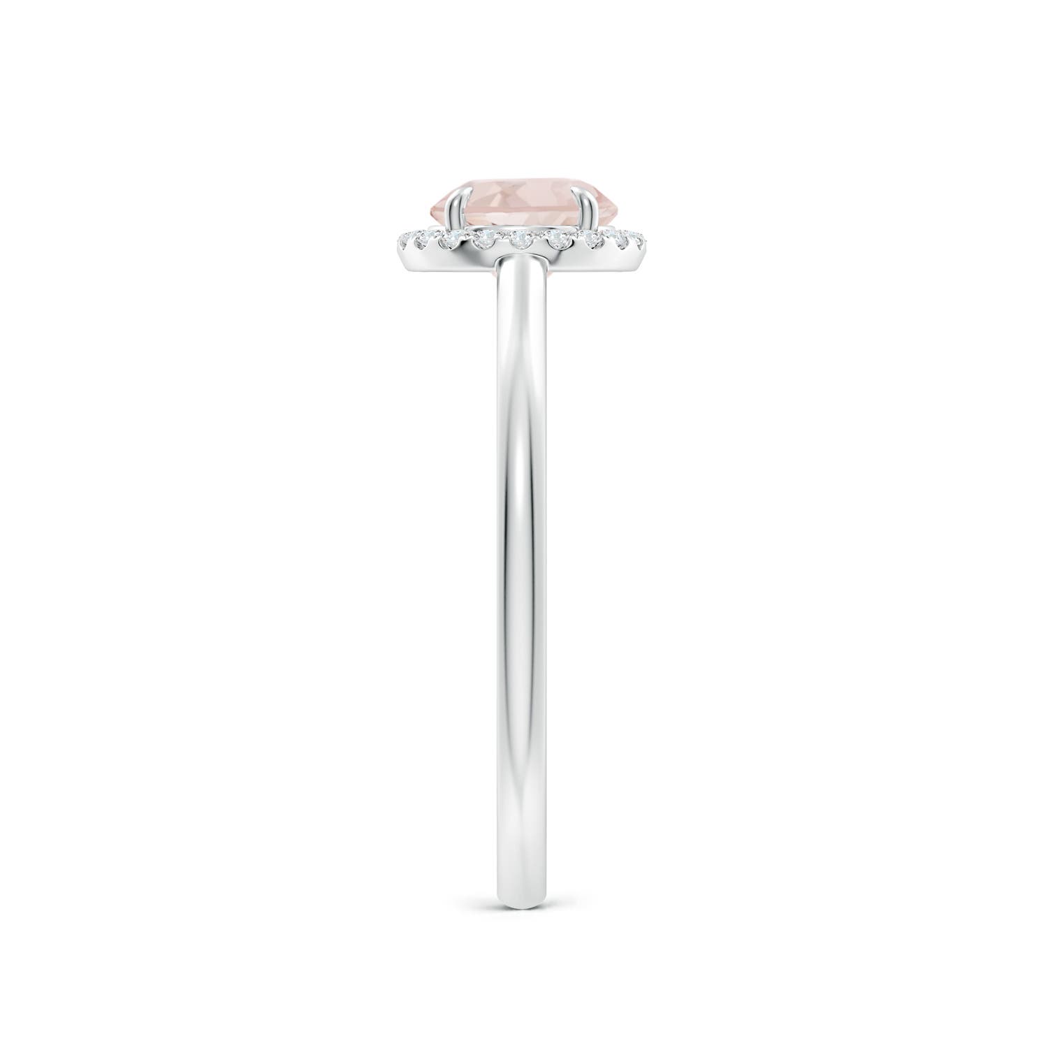 A - Morganite / 0.8 CT / 14 KT White Gold