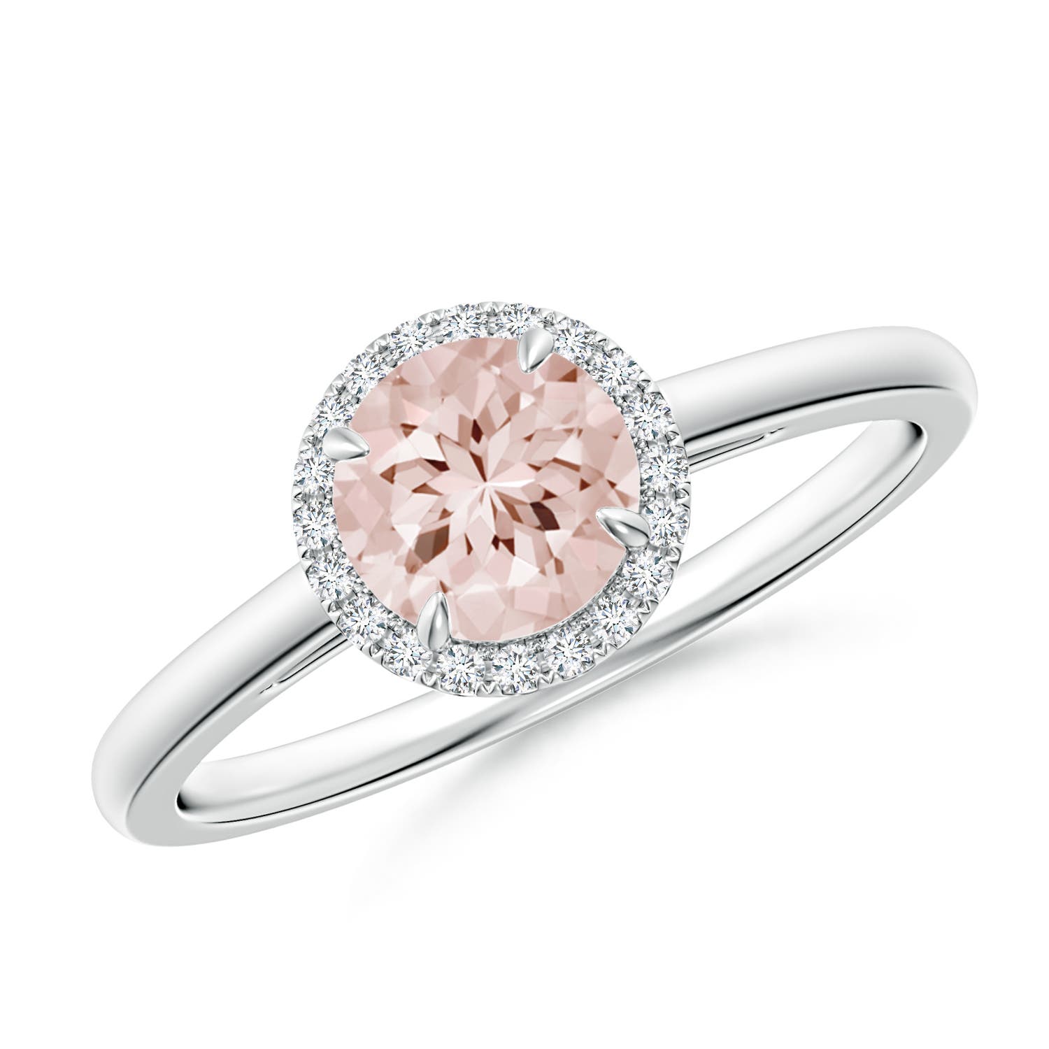 AA - Morganite / 0.8 CT / 14 KT White Gold