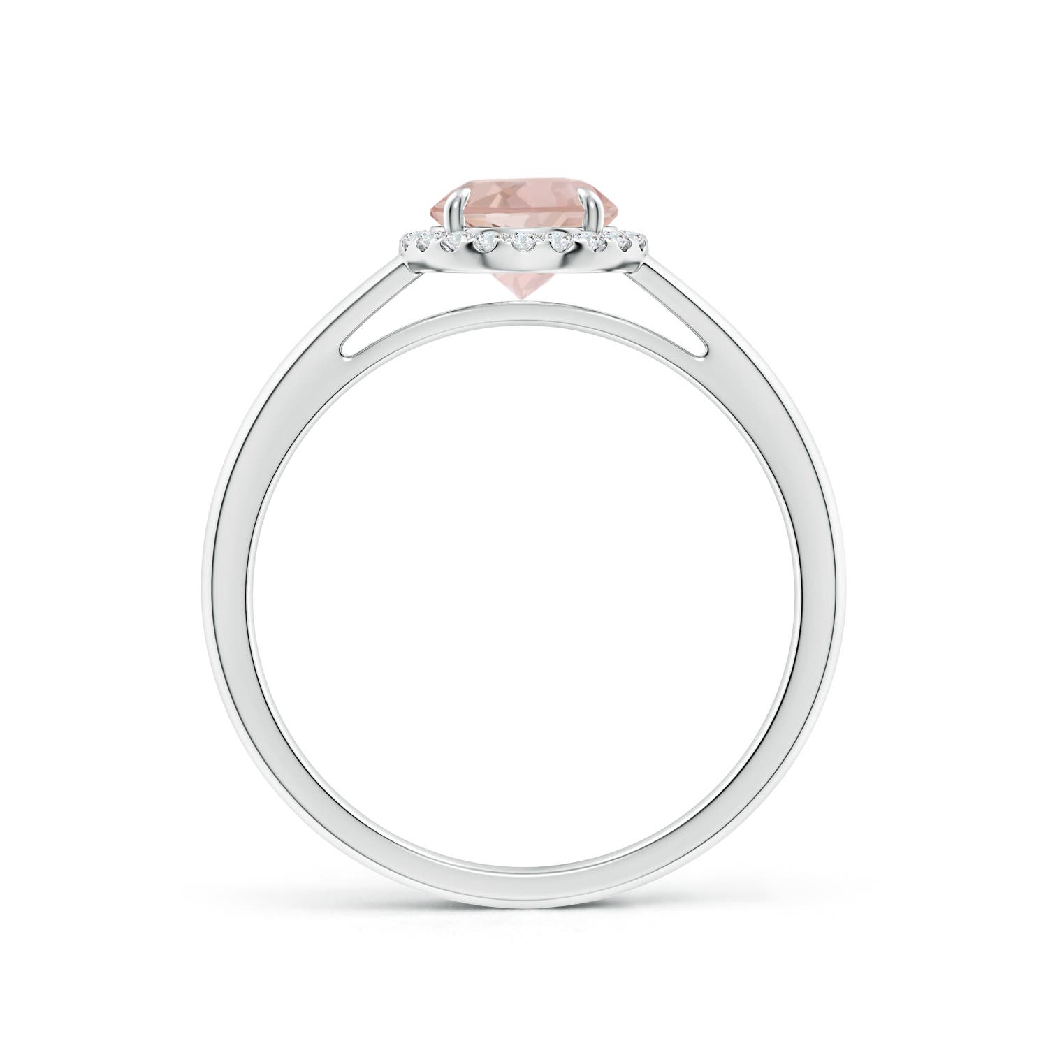 AA - Morganite / 0.8 CT / 14 KT White Gold