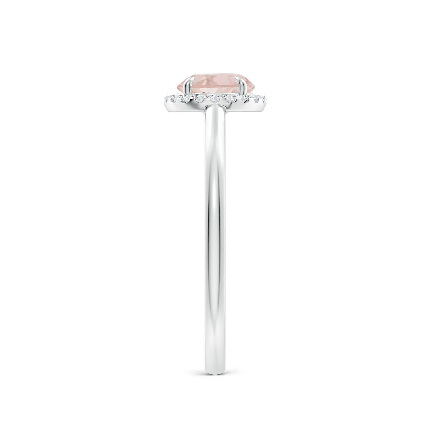 AA - Morganite / 0.8 CT / 14 KT White Gold