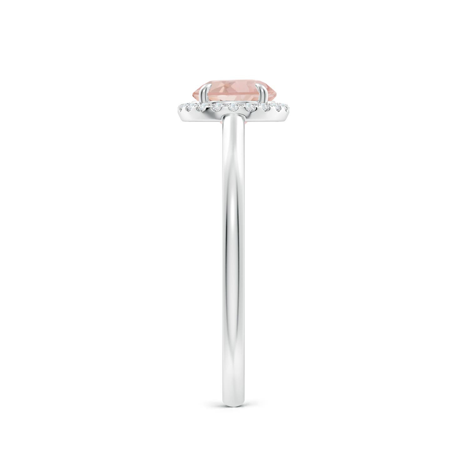 AAA - Morganite / 0.8 CT / 14 KT White Gold