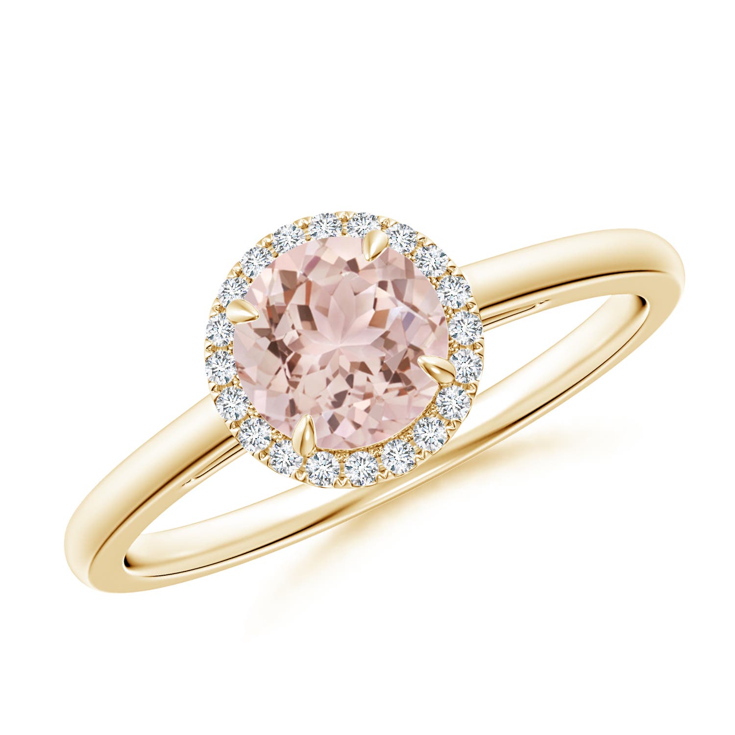 AAA - Morganite / 0.8 CT / 14 KT Yellow Gold