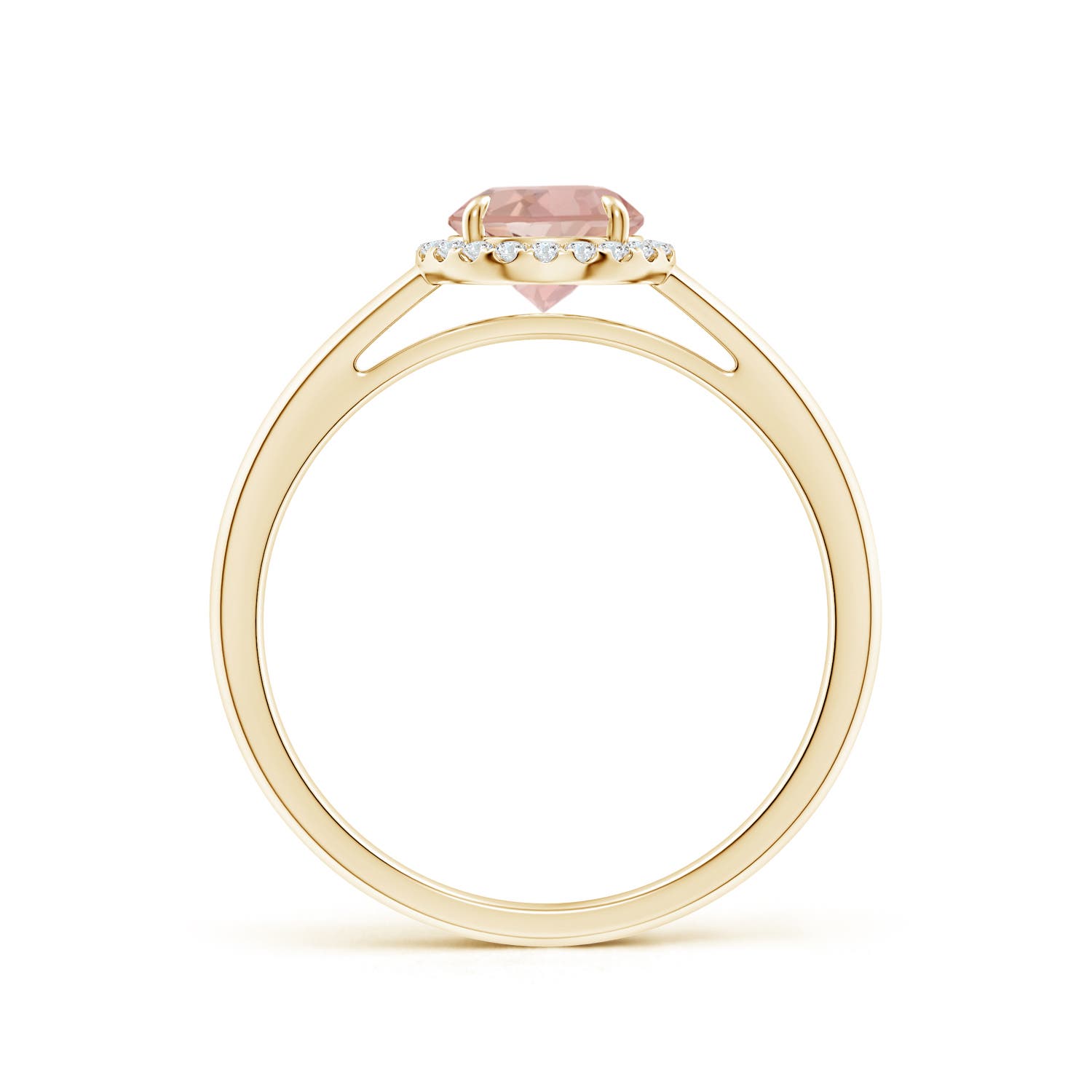 AAAA - Morganite / 0.8 CT / 14 KT Yellow Gold