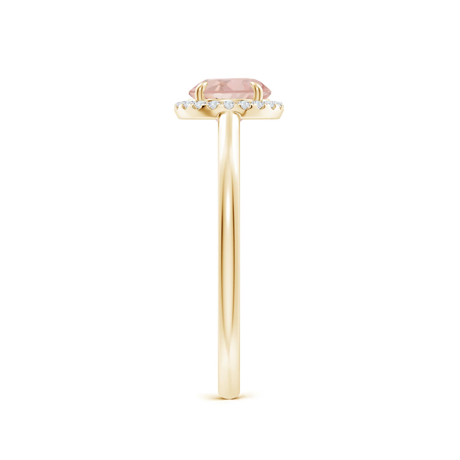 AAAA - Morganite / 0.8 CT / 14 KT Yellow Gold