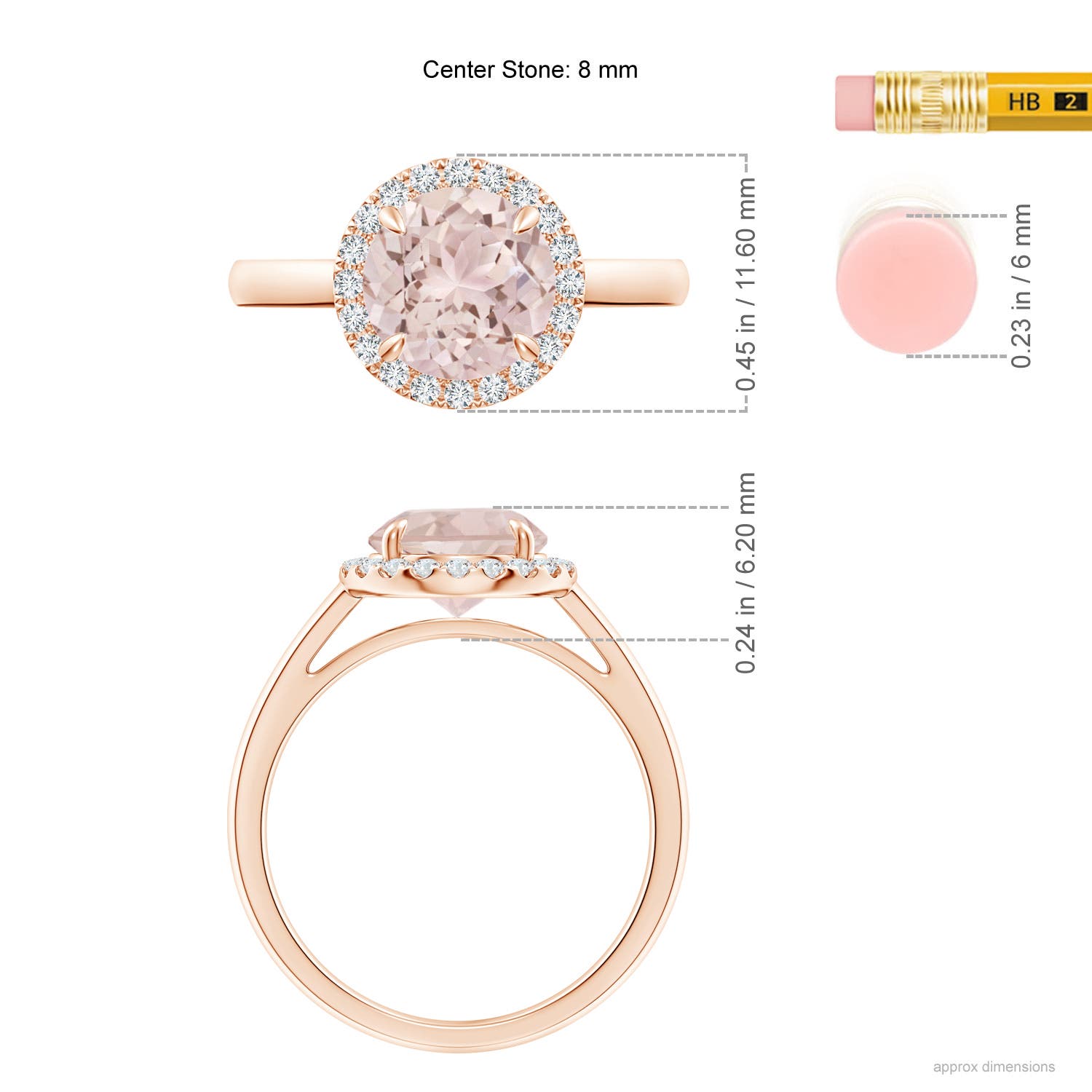 A - Morganite / 1.81 CT / 14 KT Rose Gold