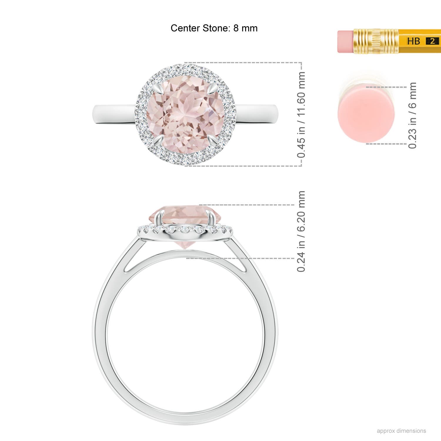 A - Morganite / 1.81 CT / 14 KT White Gold