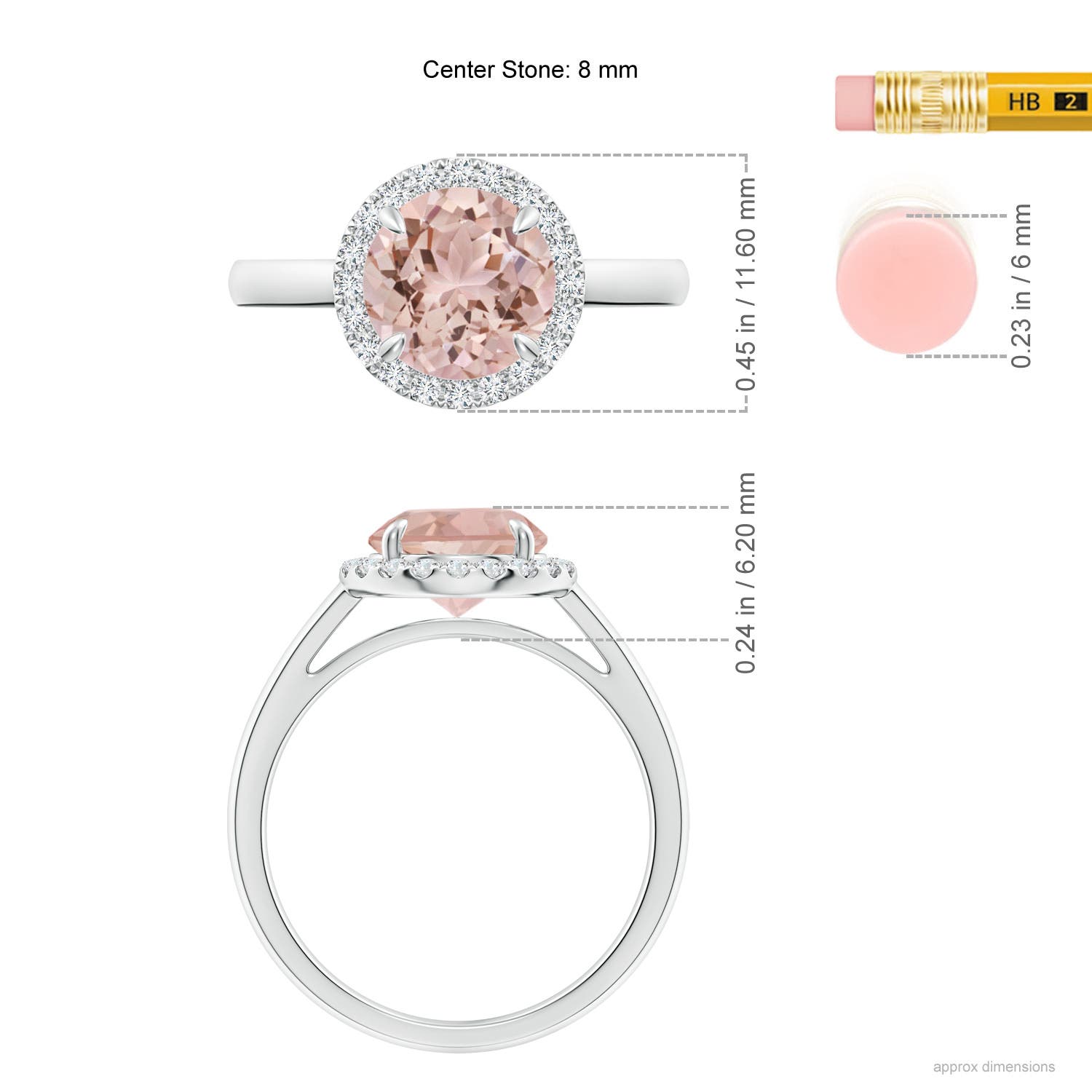 AAA - Morganite / 1.81 CT / 14 KT White Gold