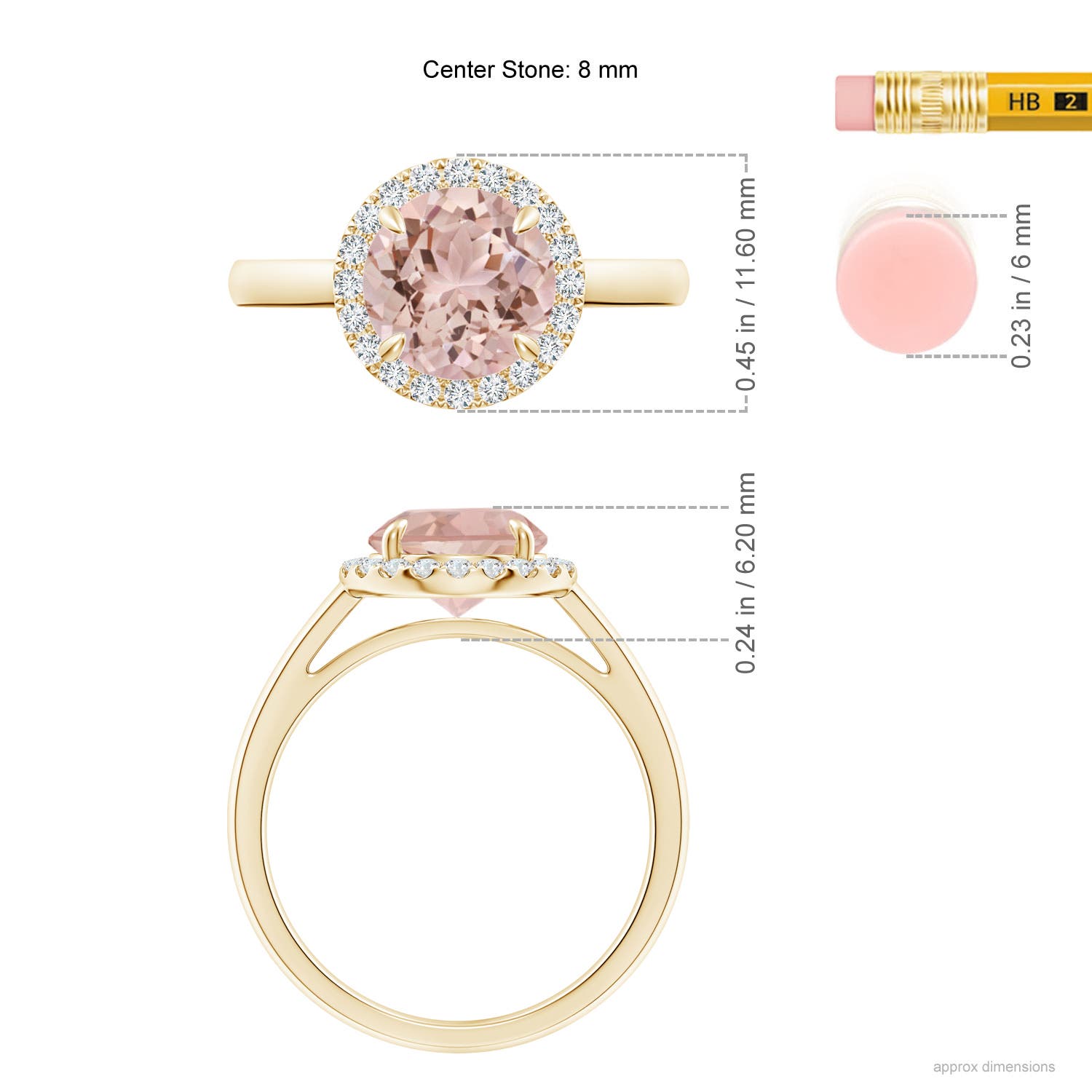 AAA - Morganite / 1.81 CT / 14 KT Yellow Gold