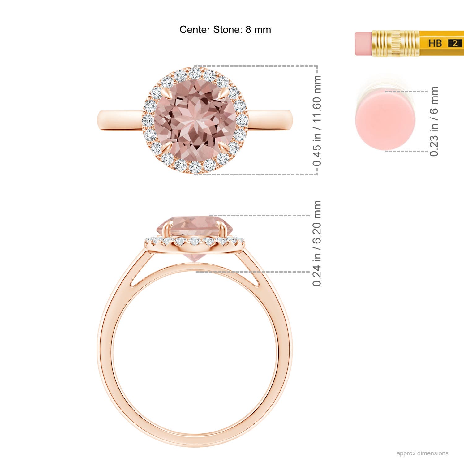 AAAA - Morganite / 1.81 CT / 14 KT Rose Gold