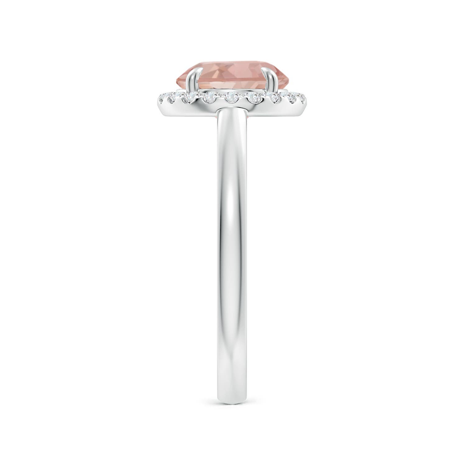 AAAA - Morganite / 1.81 CT / 14 KT White Gold