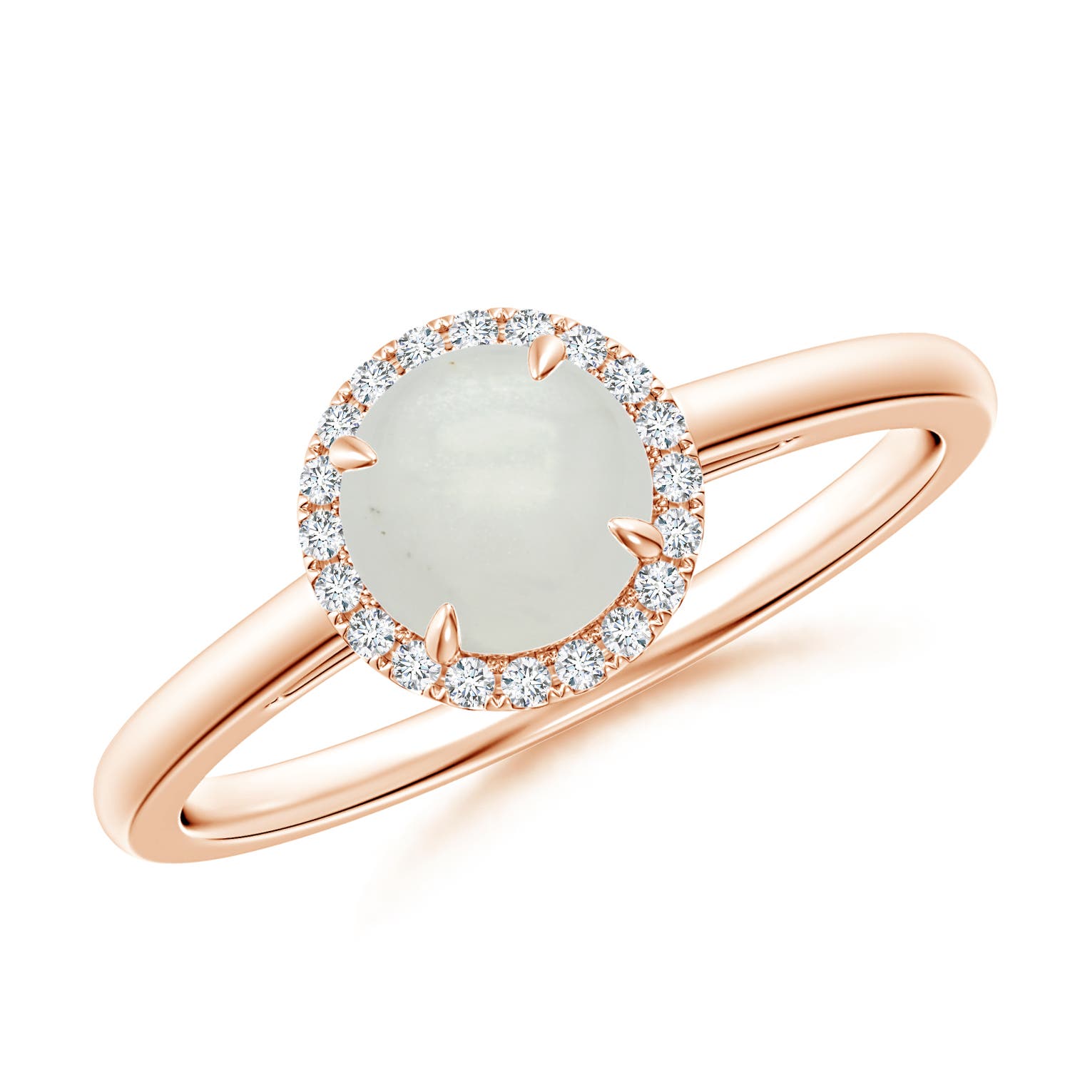 A - Moonstone / 0.9 CT / 14 KT Rose Gold