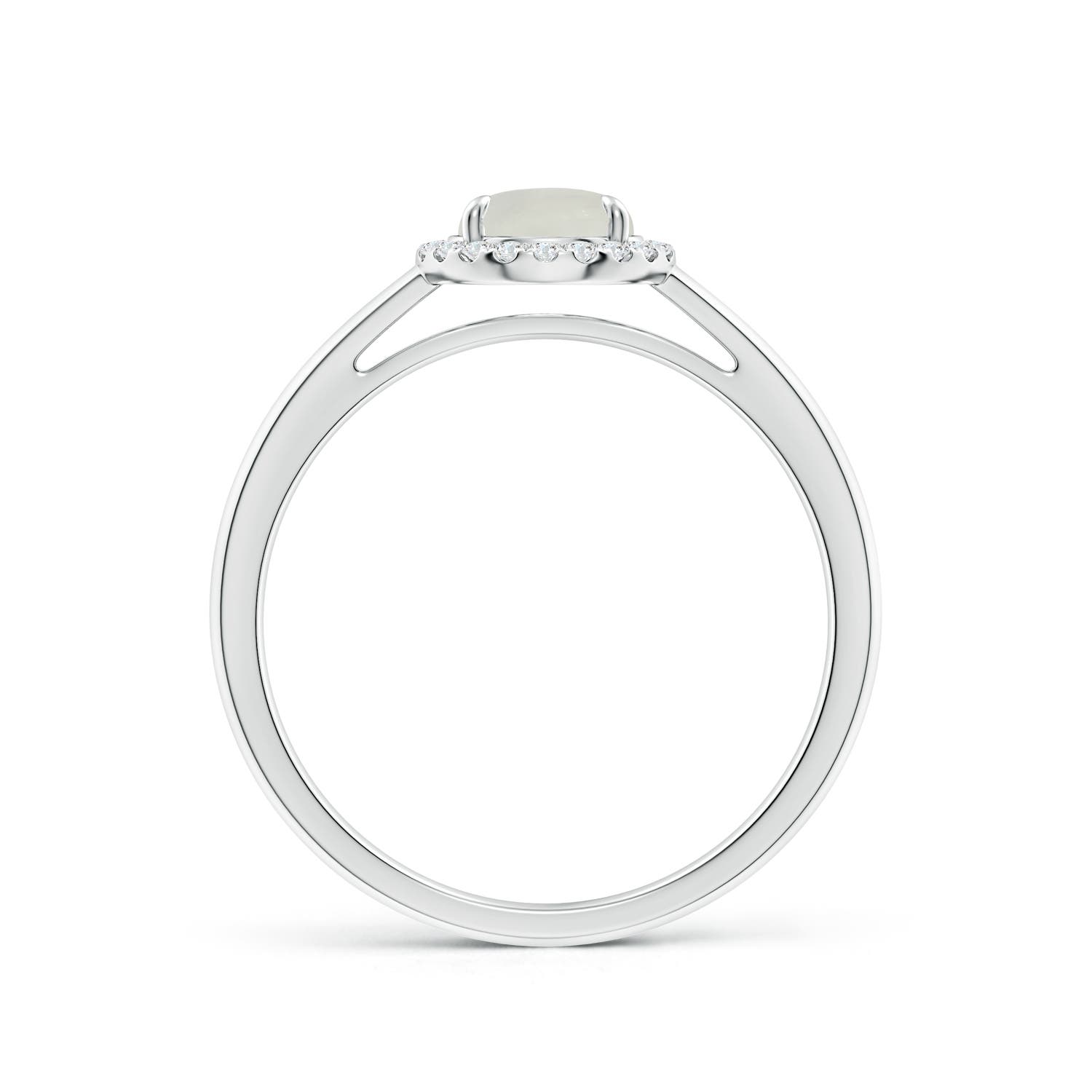 AAA - Moonstone / 0.9 CT / 14 KT White Gold