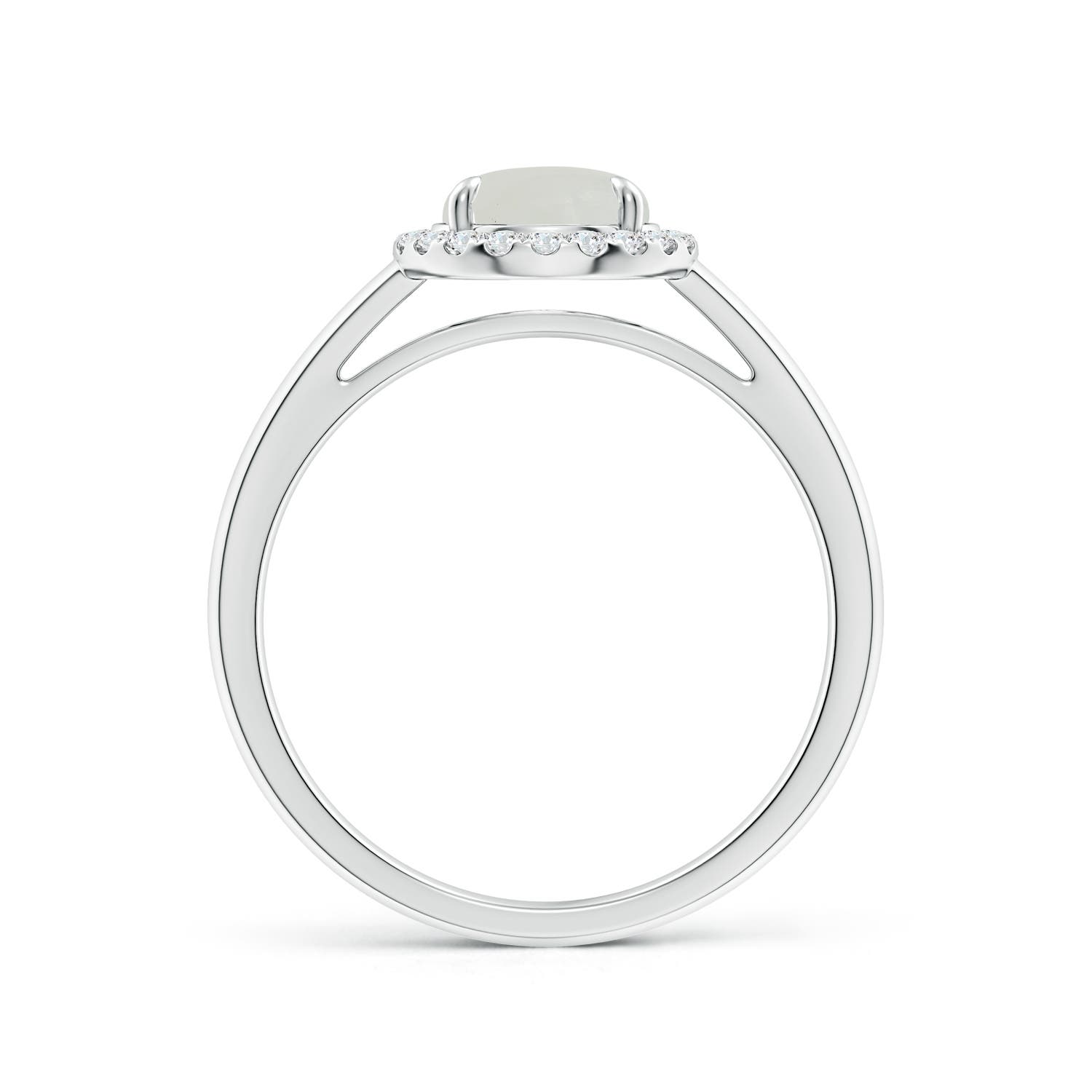 A - Moonstone / 1.37 CT / 14 KT White Gold