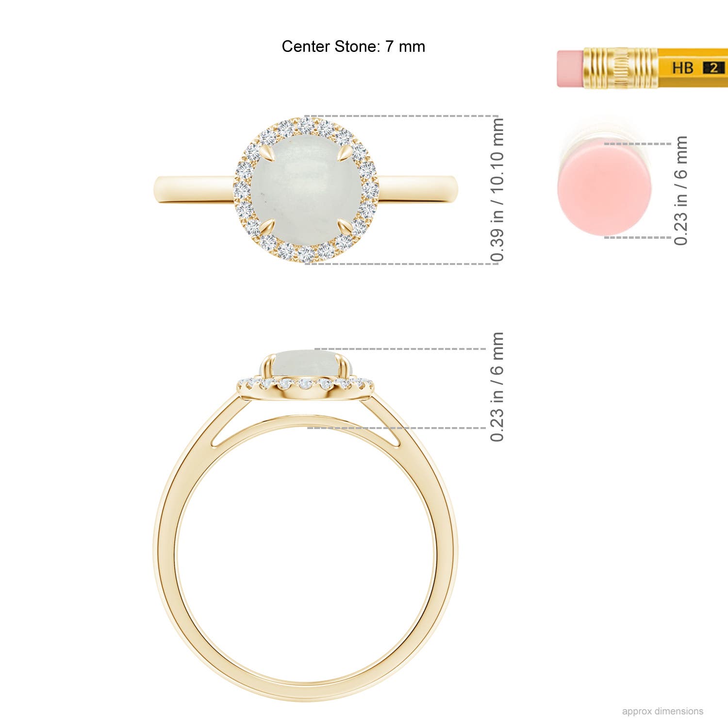 A - Moonstone / 1.37 CT / 14 KT Yellow Gold