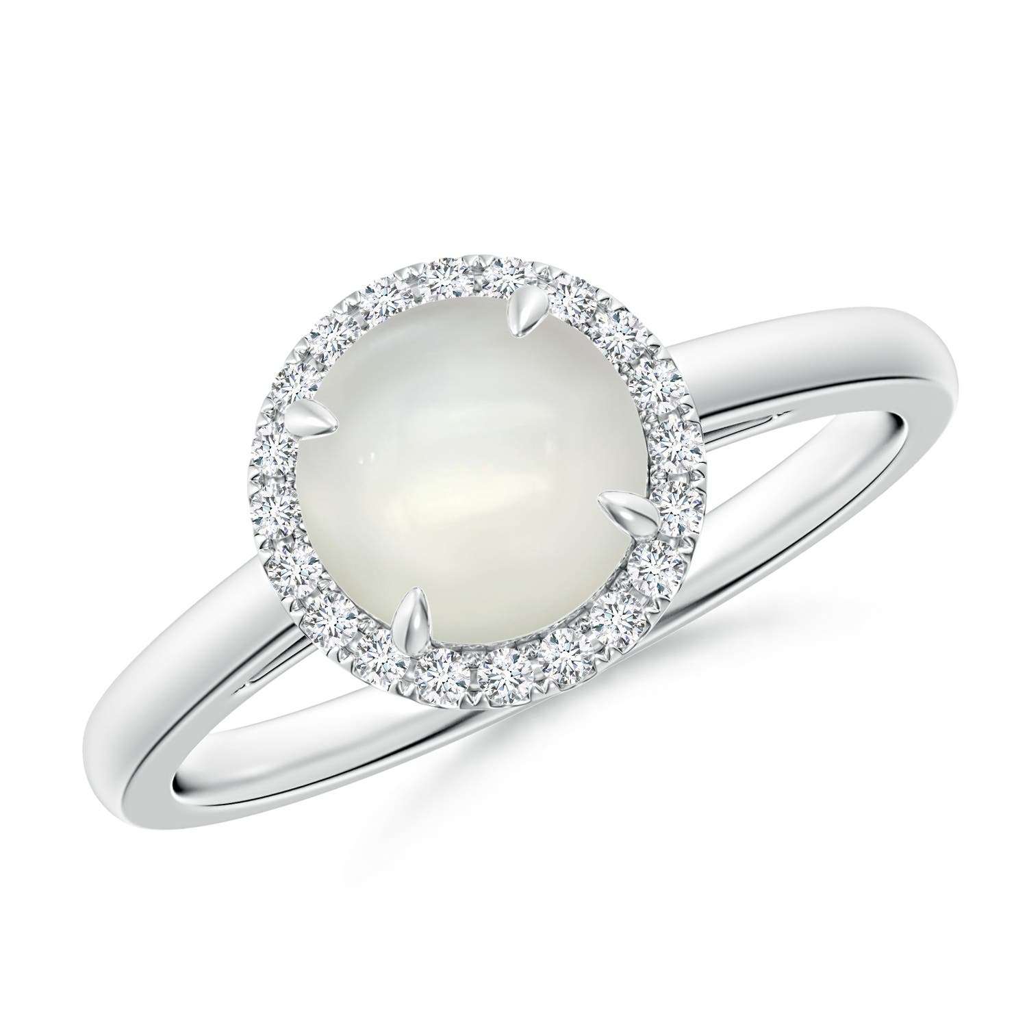 AAAA - Moonstone / 1.37 CT / 14 KT White Gold