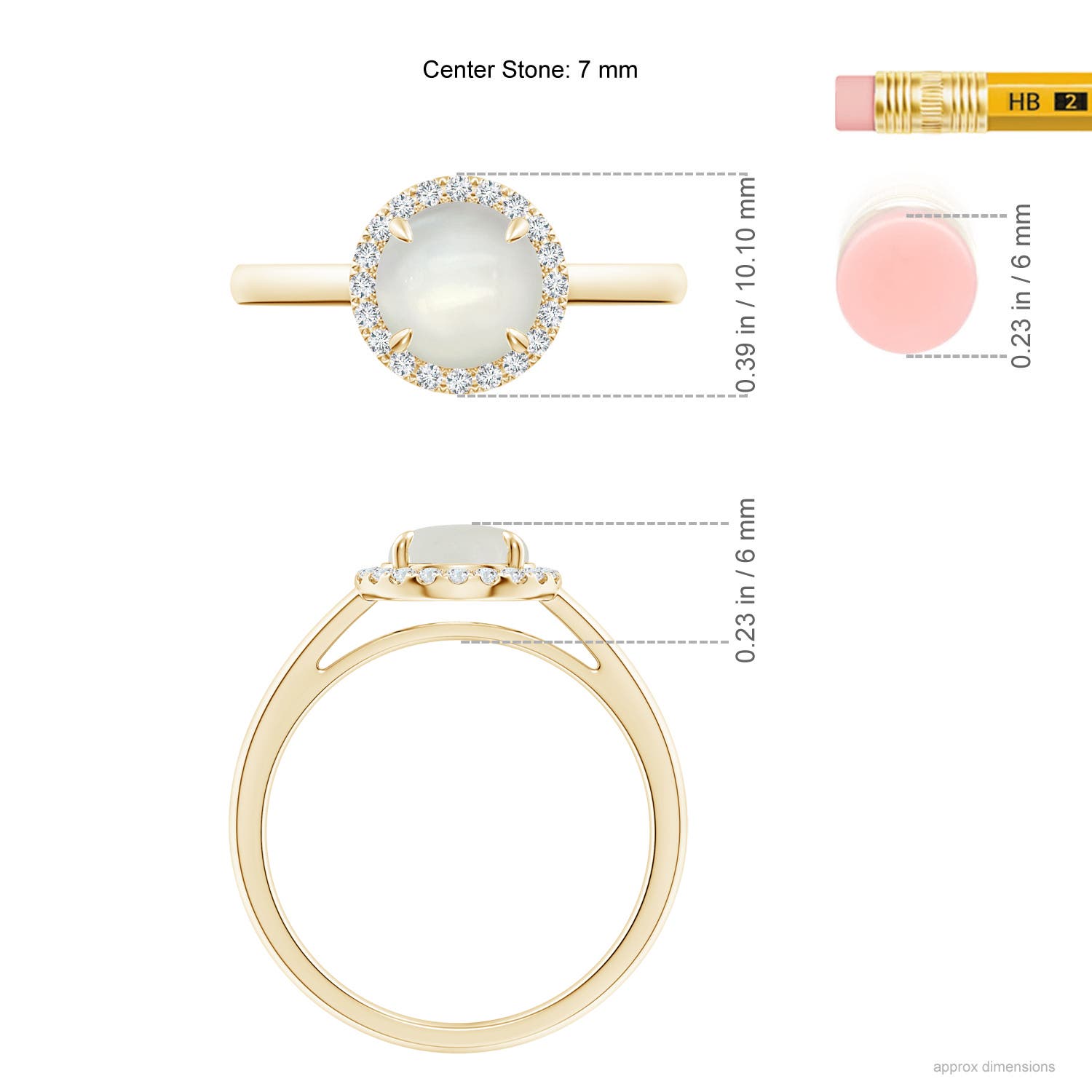 AAAA - Moonstone / 1.37 CT / 14 KT Yellow Gold