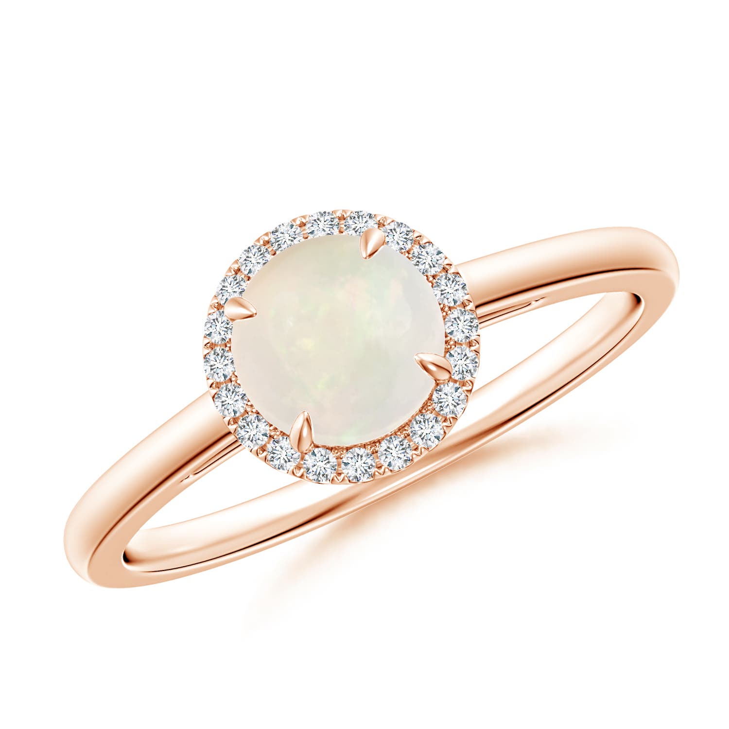 A - Opal / 0.6 CT / 14 KT Rose Gold