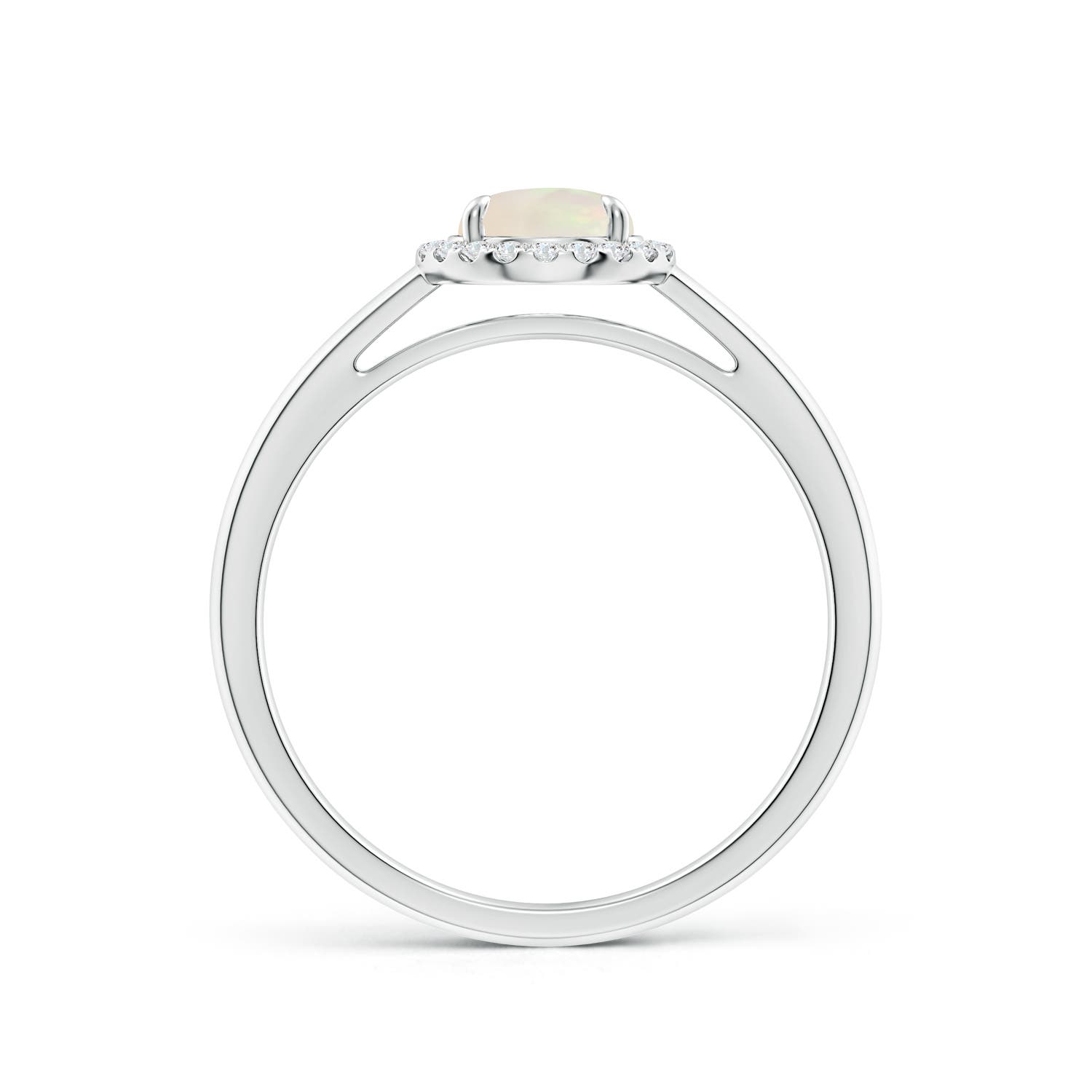 A - Opal / 0.6 CT / 14 KT White Gold