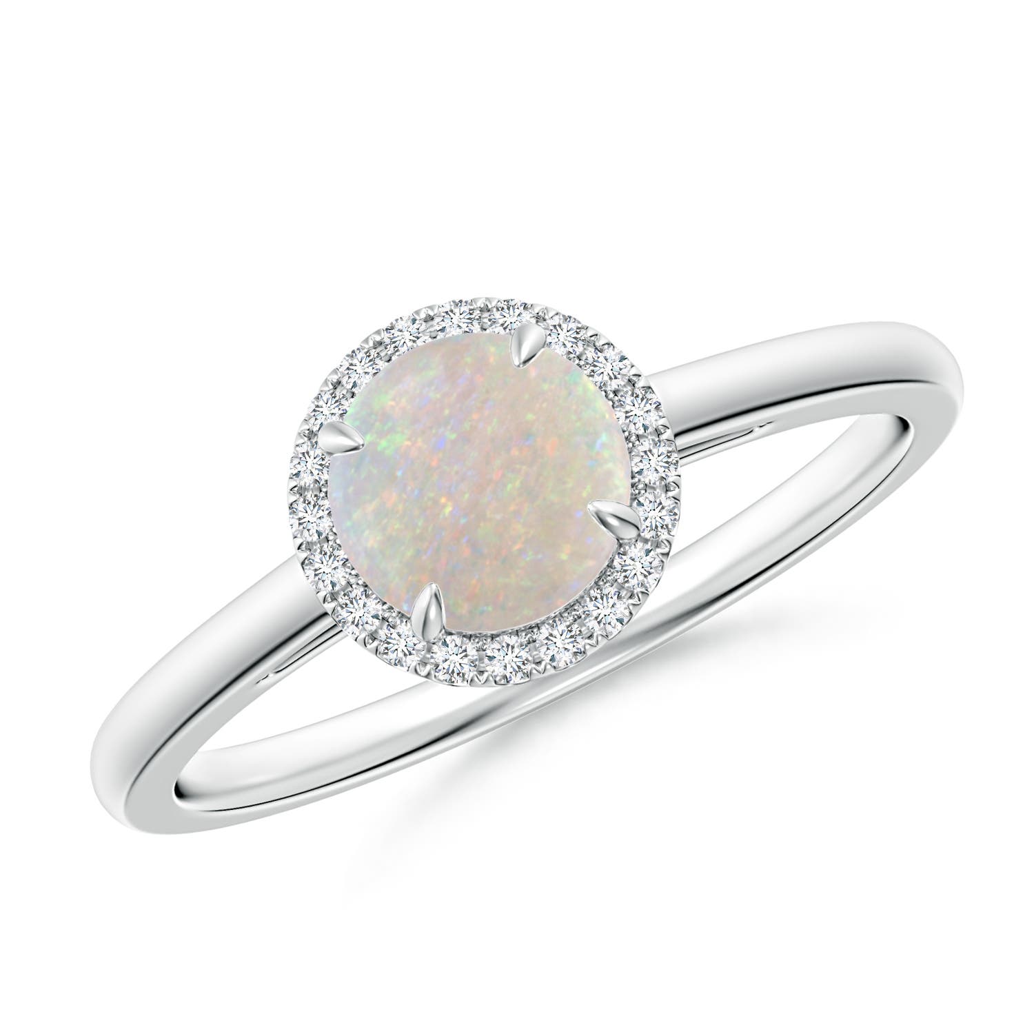 AA - Opal / 0.6 CT / 14 KT White Gold